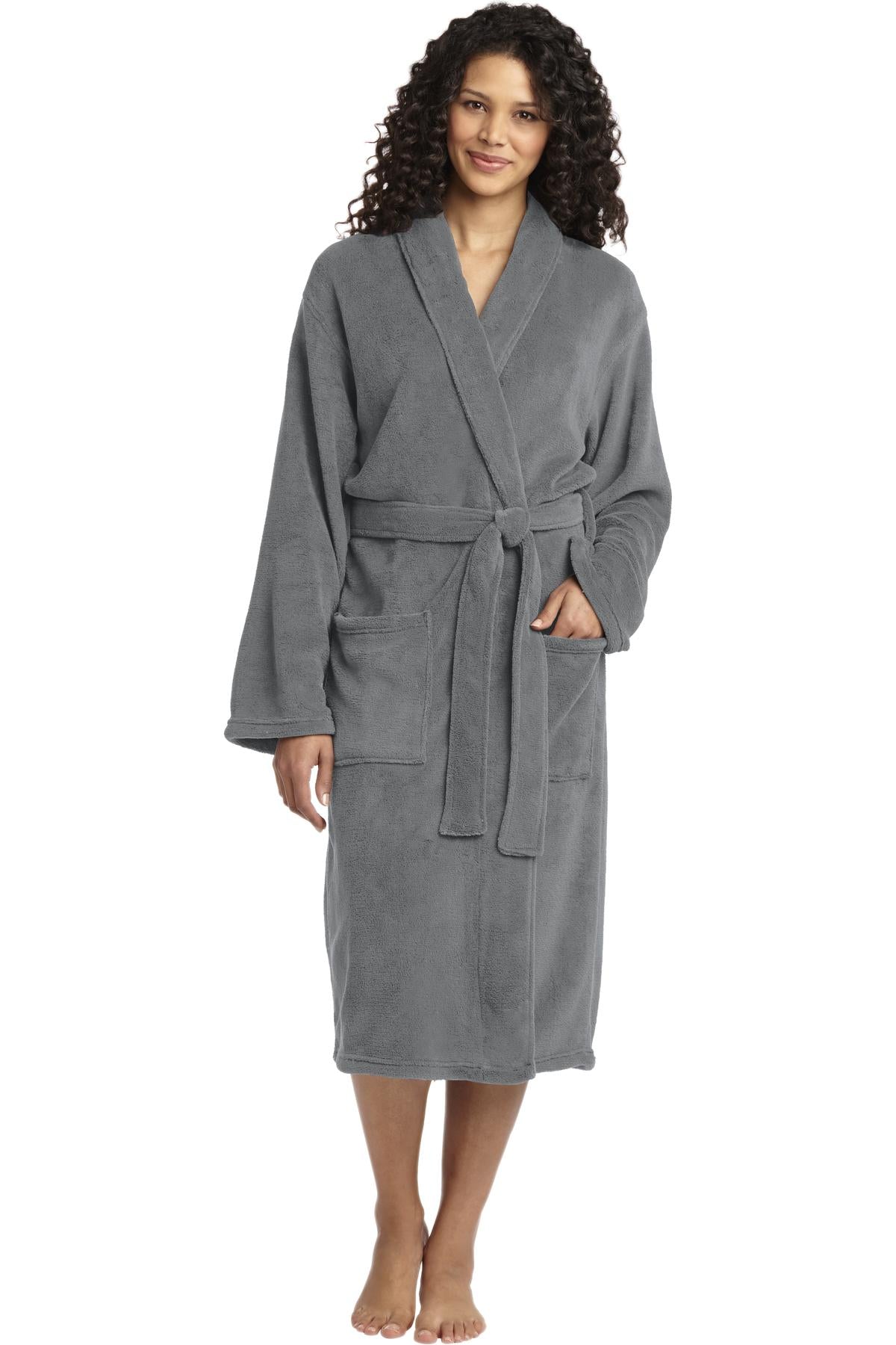 Port Authority Plush Microfleece Shawl Collar Robe. R102 Unisex Accessories Robes & Towels