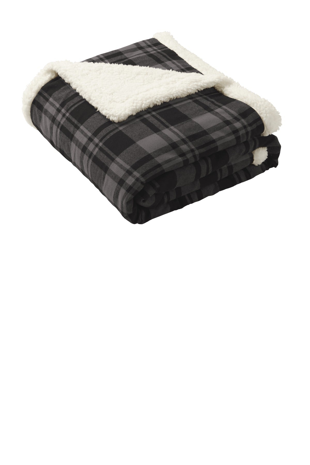 Port Authority Flannel Sherpa Blanket. BP43 Unisex Accessories Blankets