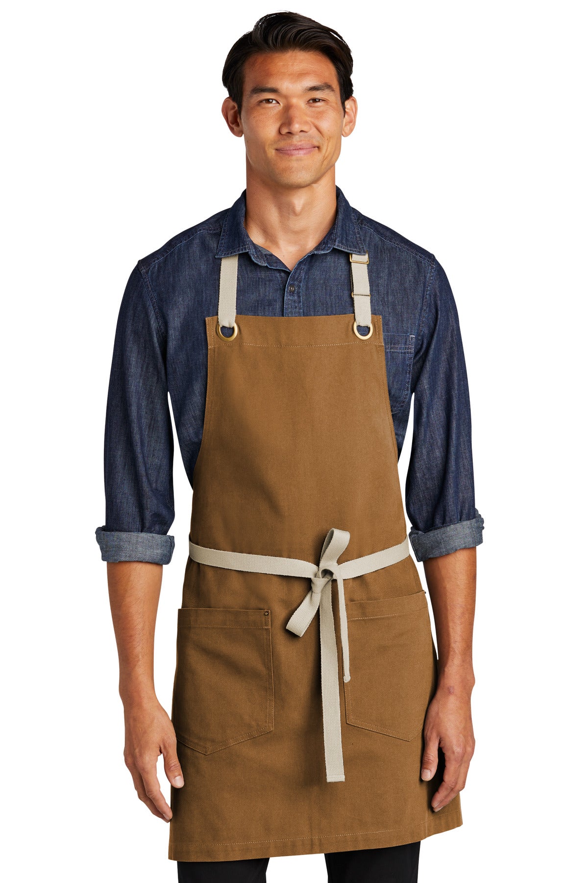 Port Authority Canvas Full-Length Two-Pocket Apron A815 Unisex Accessories Aprons
