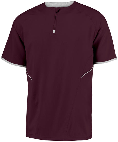 Russell Men's Short Sleeve Pullover Baseball Cage Jackets All