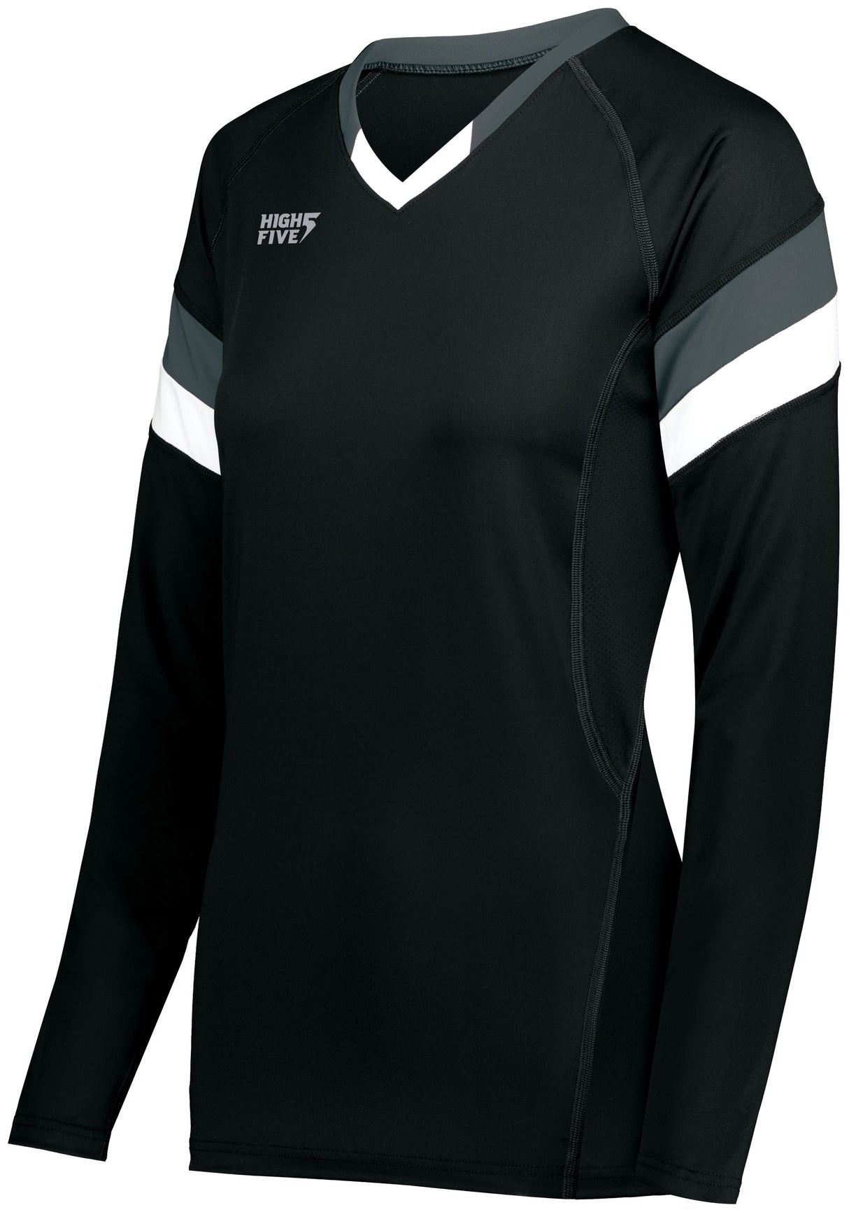 High Five Girl's TruHit Tri-Color Long Sleeve Volleyball Jersey Volleyball Apparel All