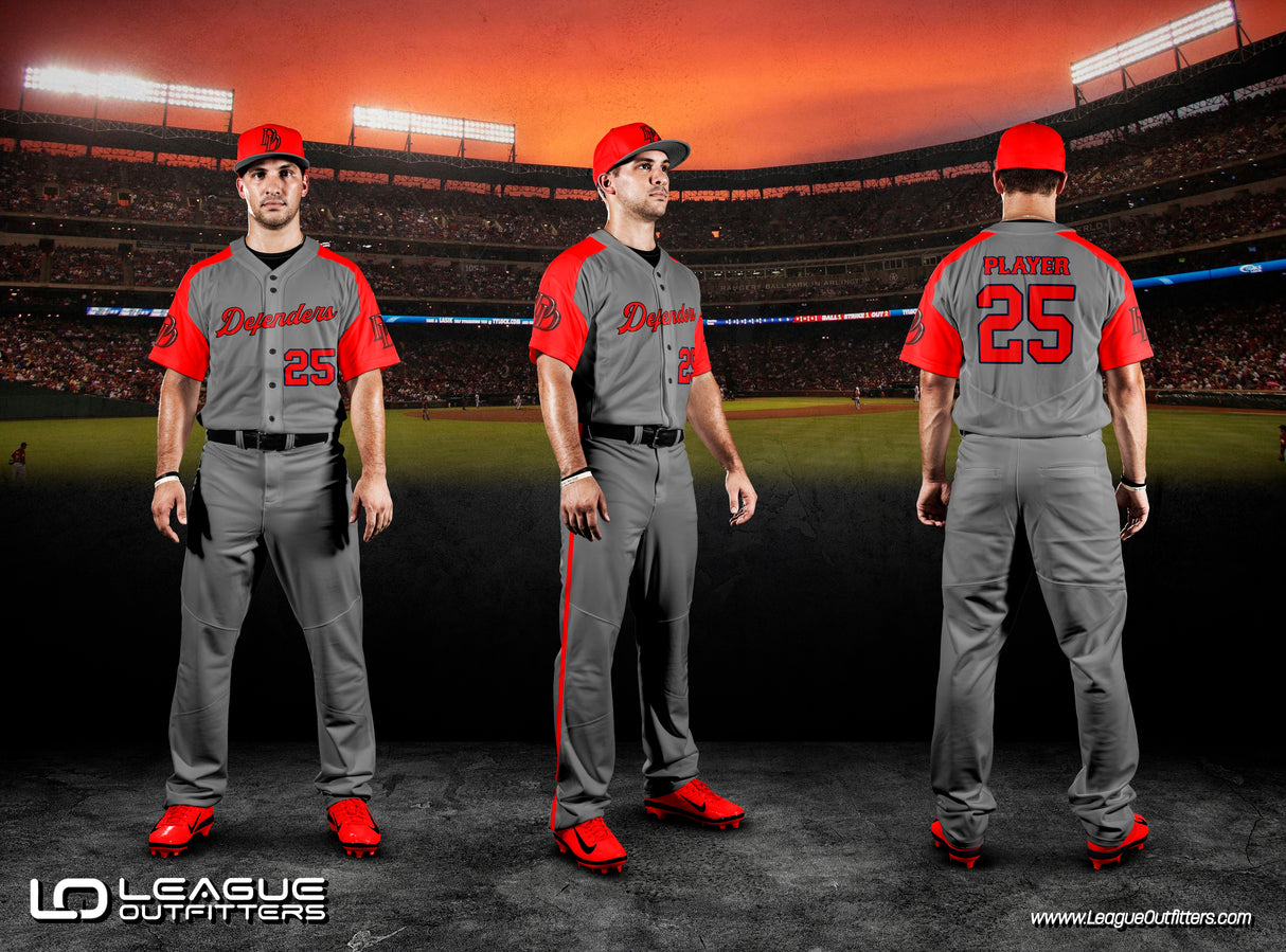 Custom Elite Sublimated & Tackle Twill Full Button Baseball Jerseys Team Baseball Jerseys