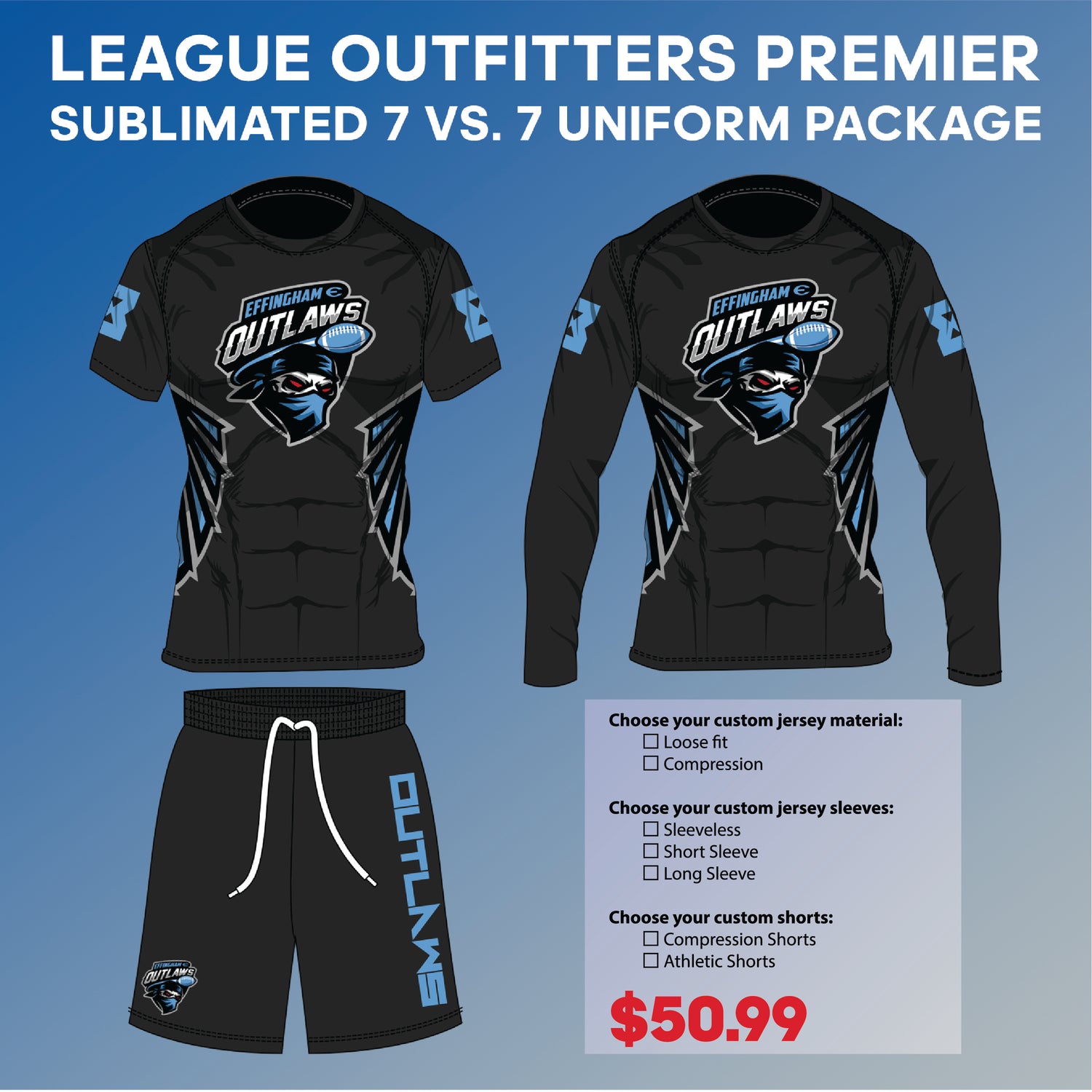 7 v 7 Uniform Package Team Football Uniform Package