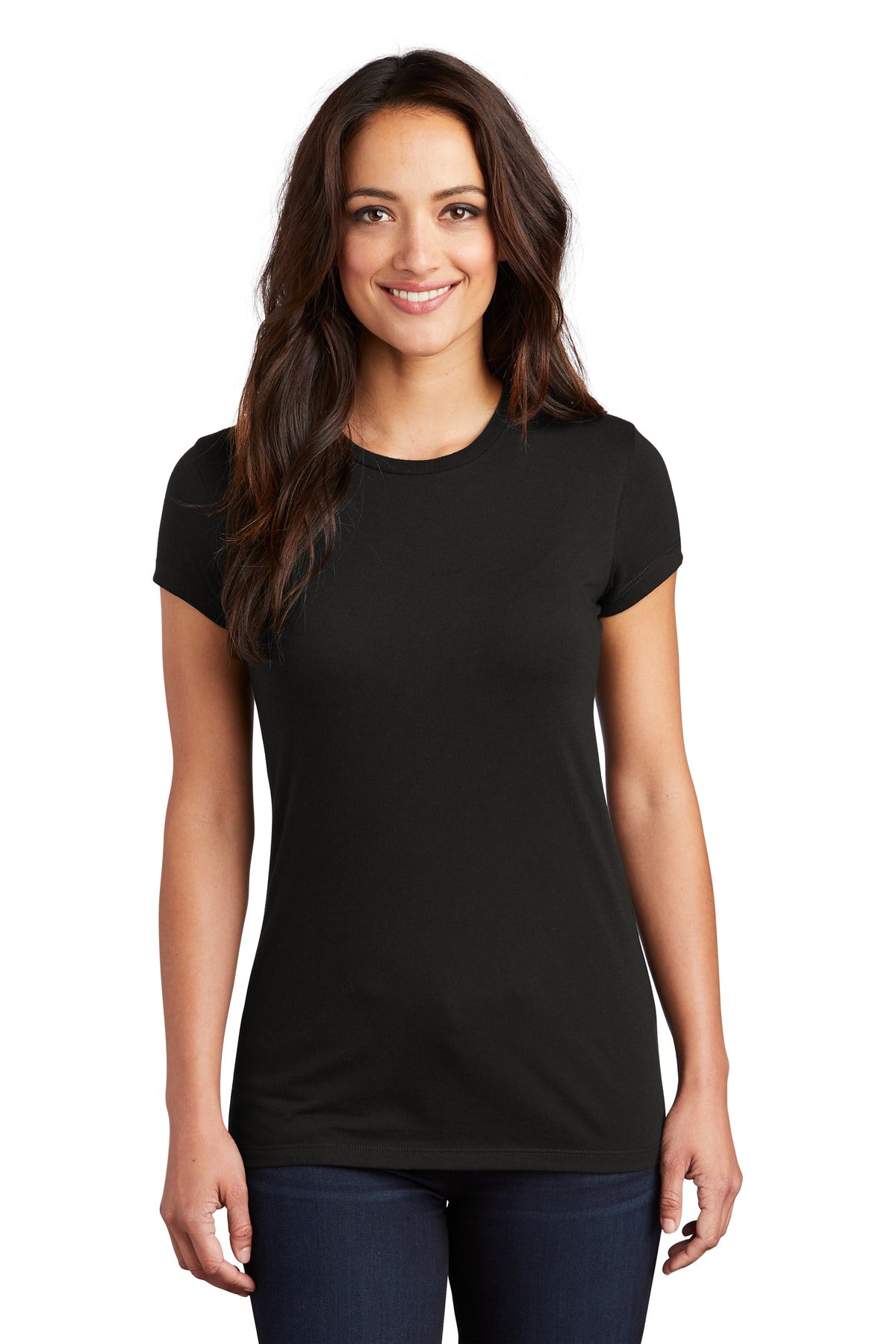 District Women's Fitted Perfect Tri Tee. DT155 Womens Apparel Shirts & Tops