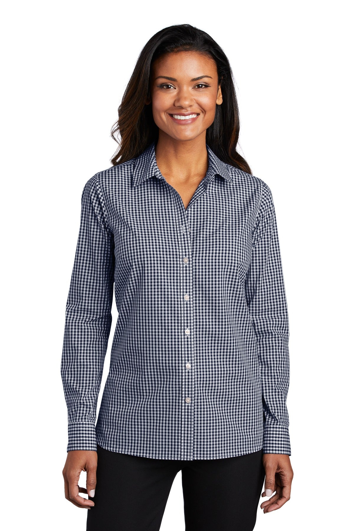 Port Authority Women's Broadcloth Gingham Easy Care Shirt LW644 Womens Apparel Shirts & Tops