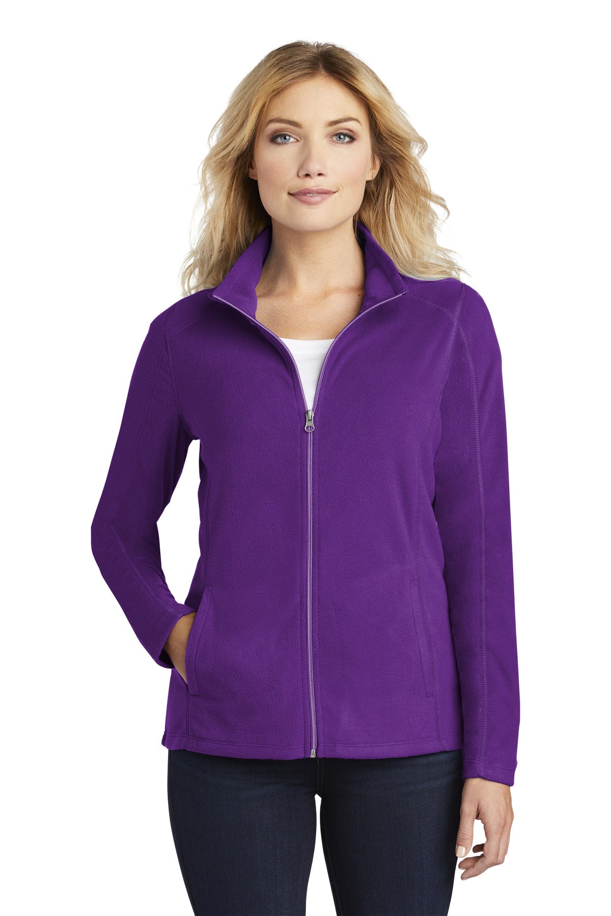 Port Authority Ladies Microfleece Jacket. L223 Womens Apparel Jackets & Vests
