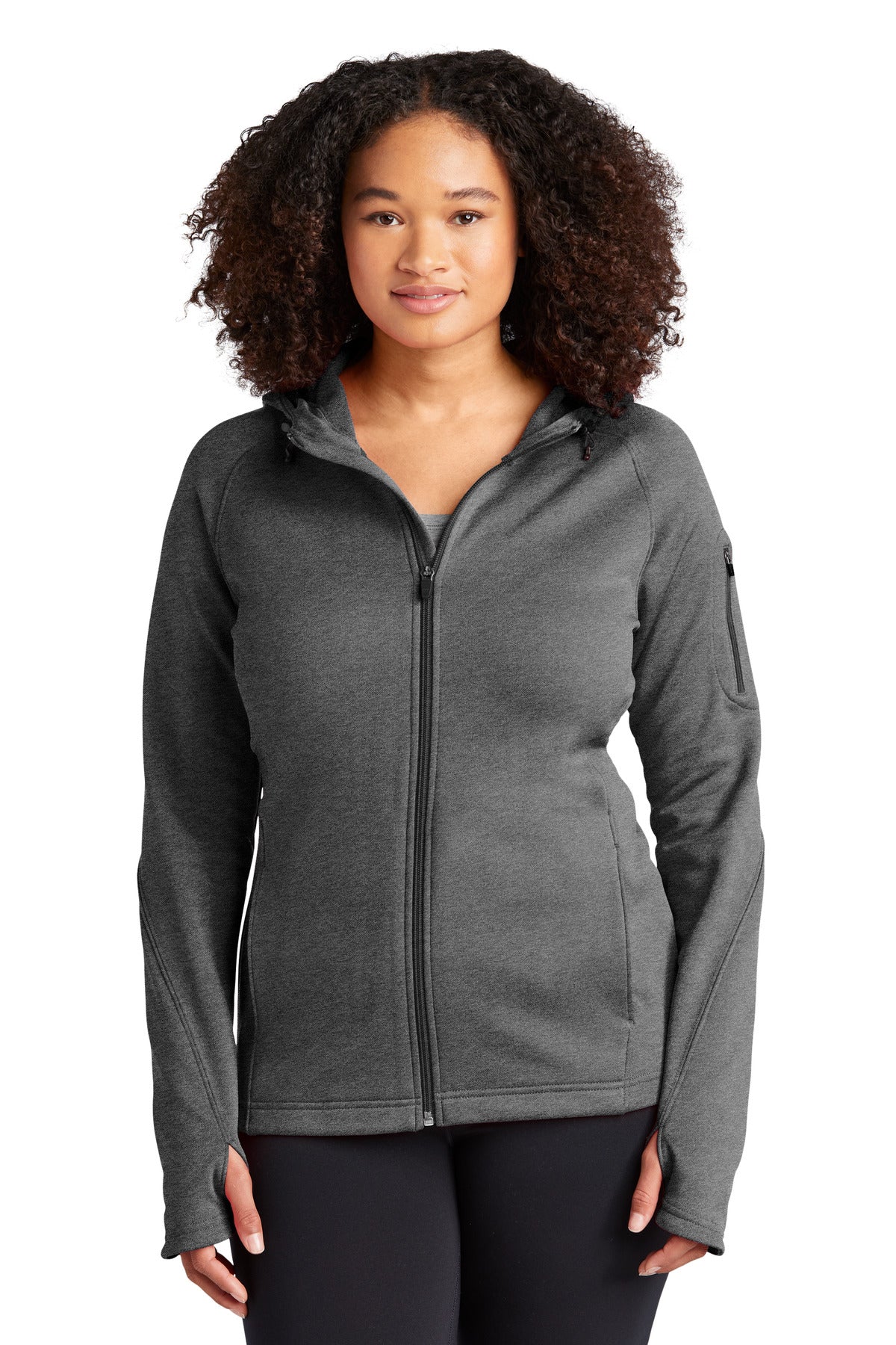 Sport-Tek Women's Tech Fleece Full-Zip Hooded Jacket. L248 Womens Apparel Jackets & Vests
