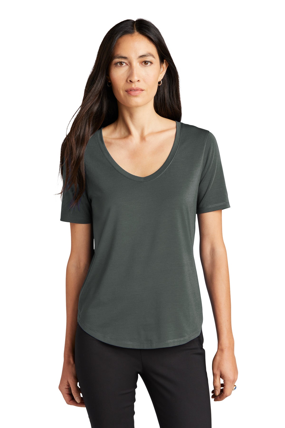 MERCER+METTLE Women's Stretch Jersey Relaxed Scoop MM1017 Womens Apparel Shirts & Tops