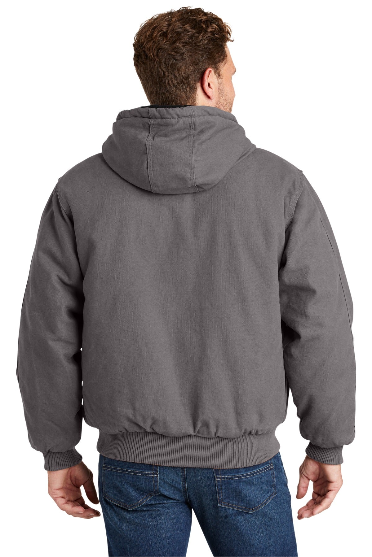 CornerStone Men's Washed Duck Cloth Insulated Hooded Work Jacket - CSJ41 Mens Apparel Jackets & Vests