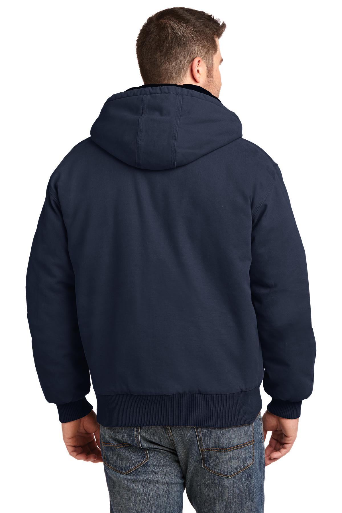 CornerStone Men's Washed Duck Cloth Insulated Hooded Work Jacket - CSJ41 Mens Apparel Jackets & Vests