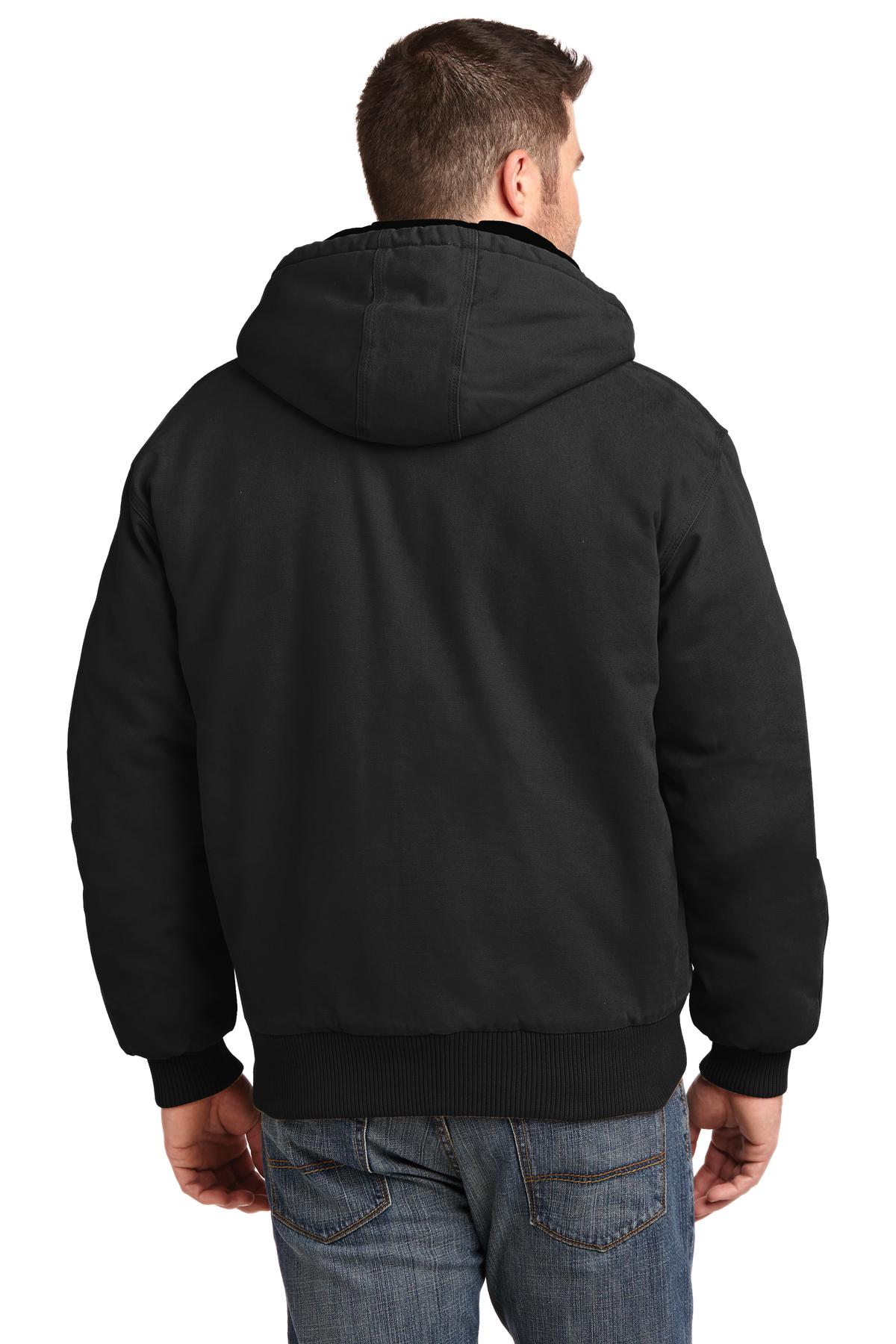 CornerStone Men's Washed Duck Cloth Insulated Hooded Work Jacket - CSJ41 Mens Apparel Jackets & Vests
