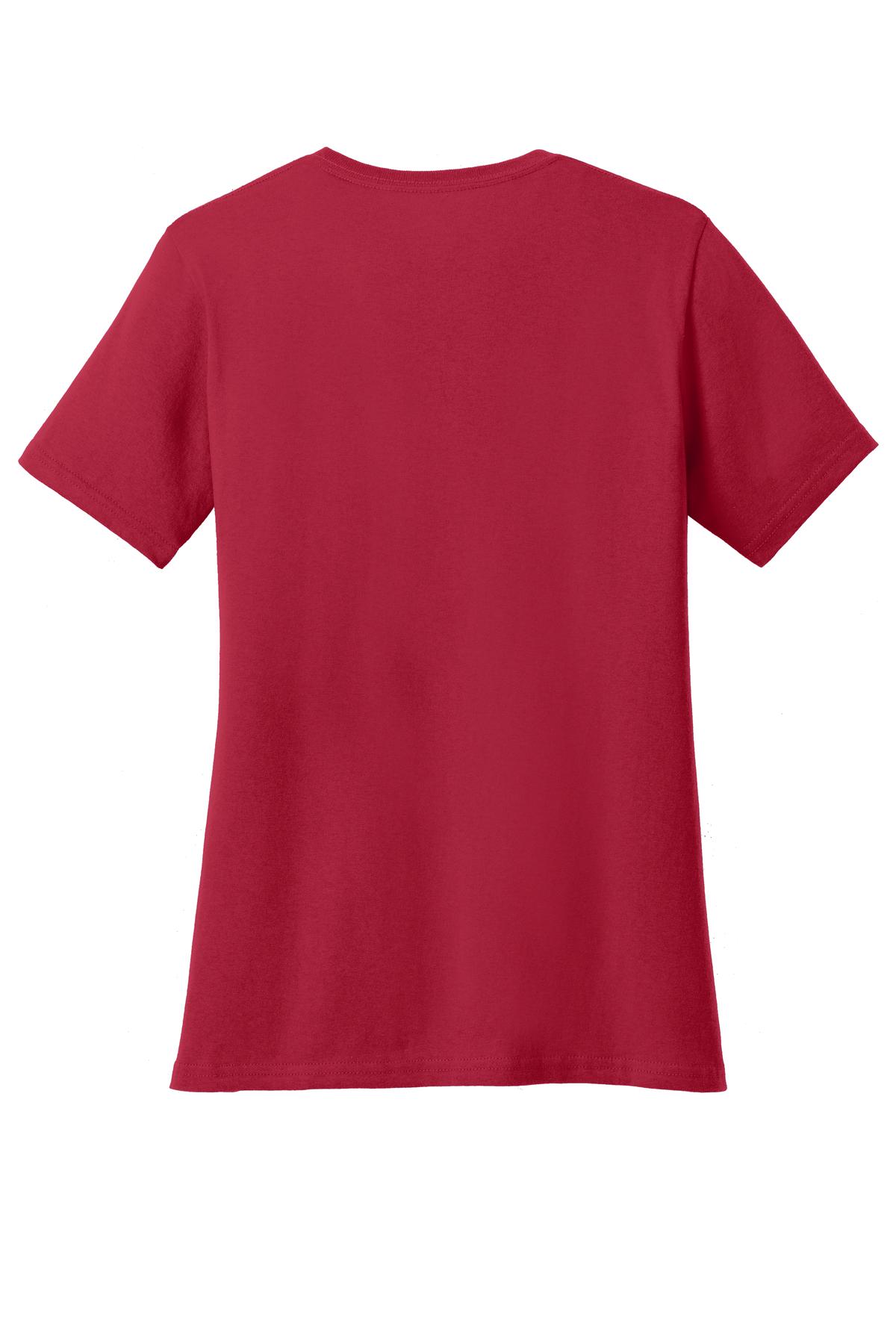 Port & Company Women's Core Cotton V-Neck Tee. LPC54V 2 of 3 Womens Apparel Shirts & Tops