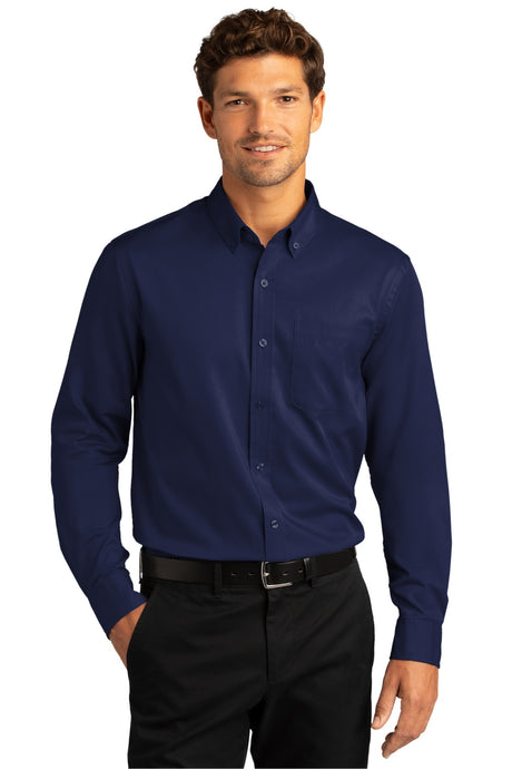 Port Authority Long Sleeve SuperPro React Twill Shirt. W808 2 of 2 Mens Apparel Shirts & Tops