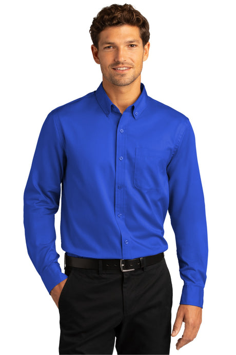 Port Authority Long Sleeve SuperPro React Twill Shirt. W808 2 of 2 Mens Apparel Shirts & Tops