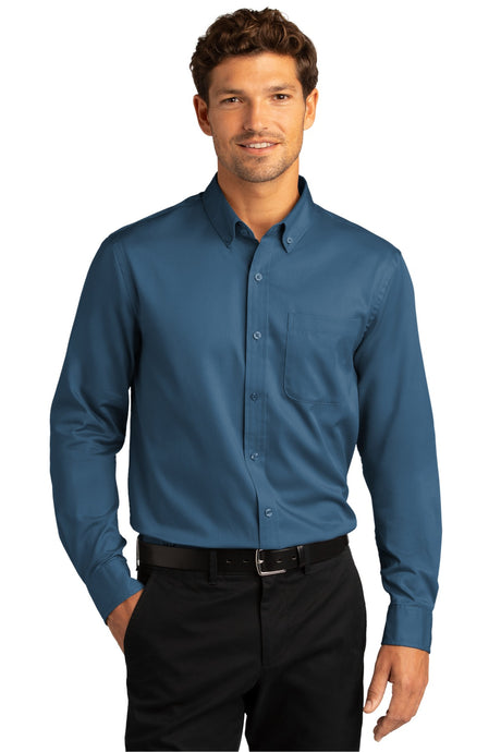 Port Authority Long Sleeve SuperPro React Twill Shirt. W808 2 of 2 Mens Apparel Shirts & Tops