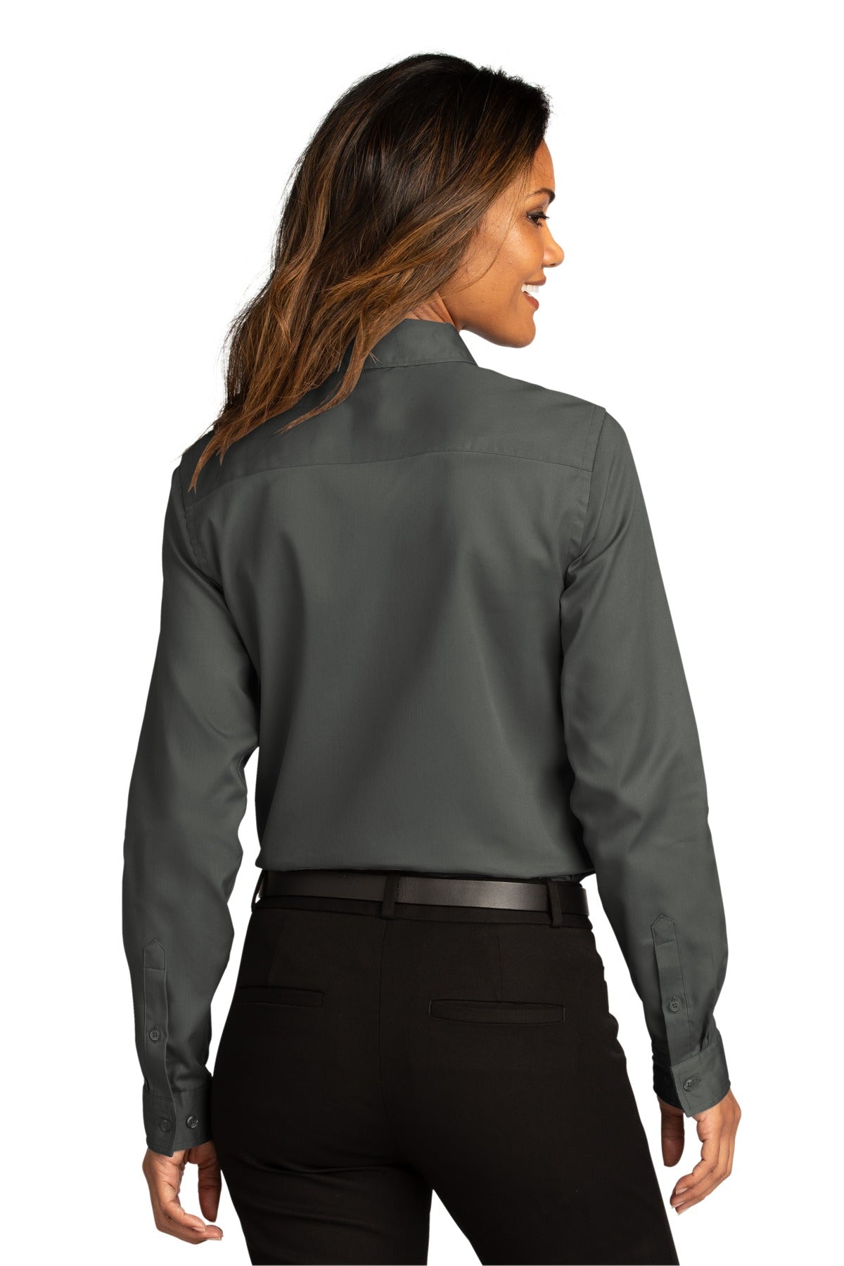 Port Authority Ladies Long Sleeve SuperPro ReactTwill Shirt. LW808 Womens Apparel Shirts & Tops