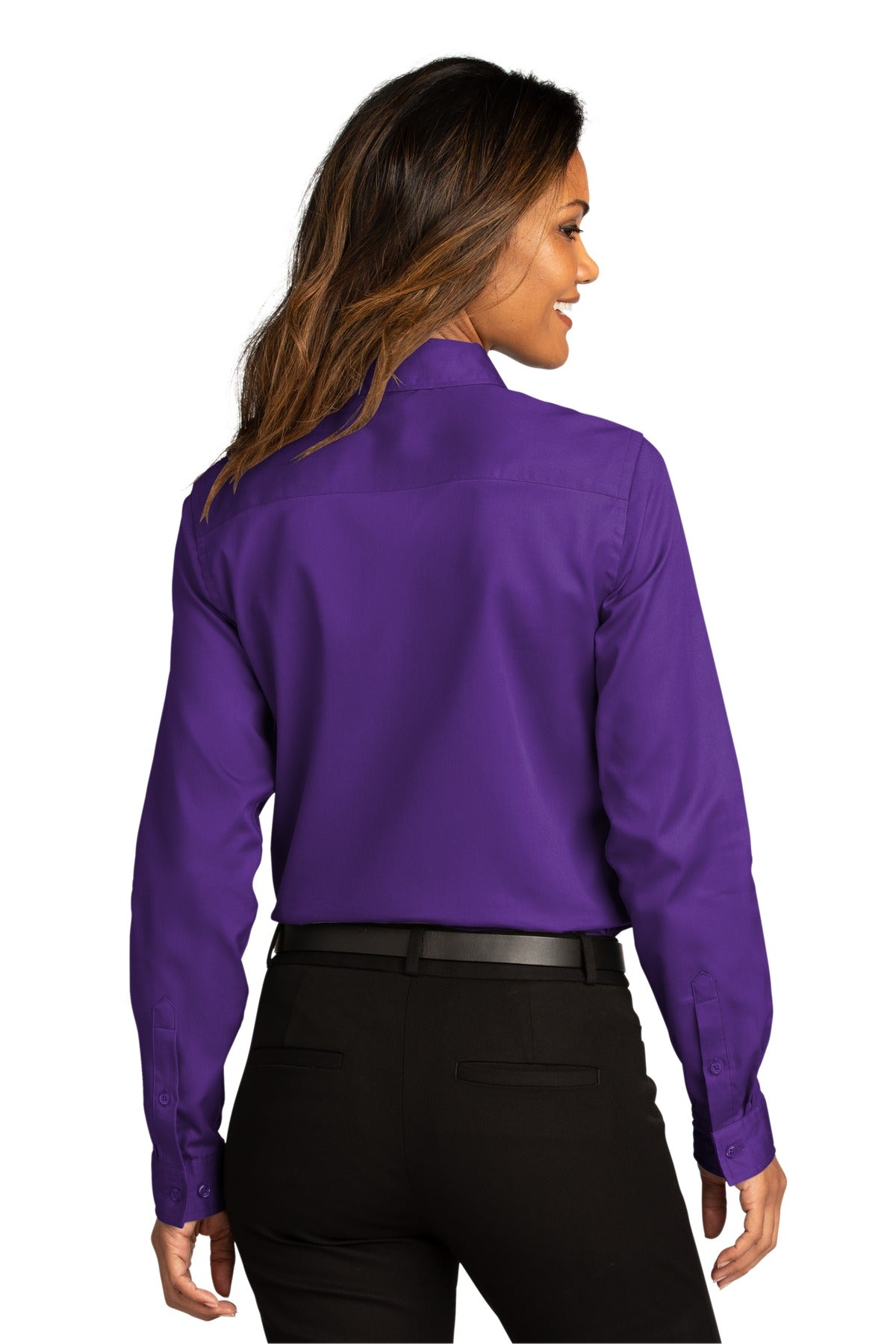 Port Authority Ladies Long Sleeve SuperPro ReactTwill Shirt. LW808 Womens Apparel Shirts & Tops