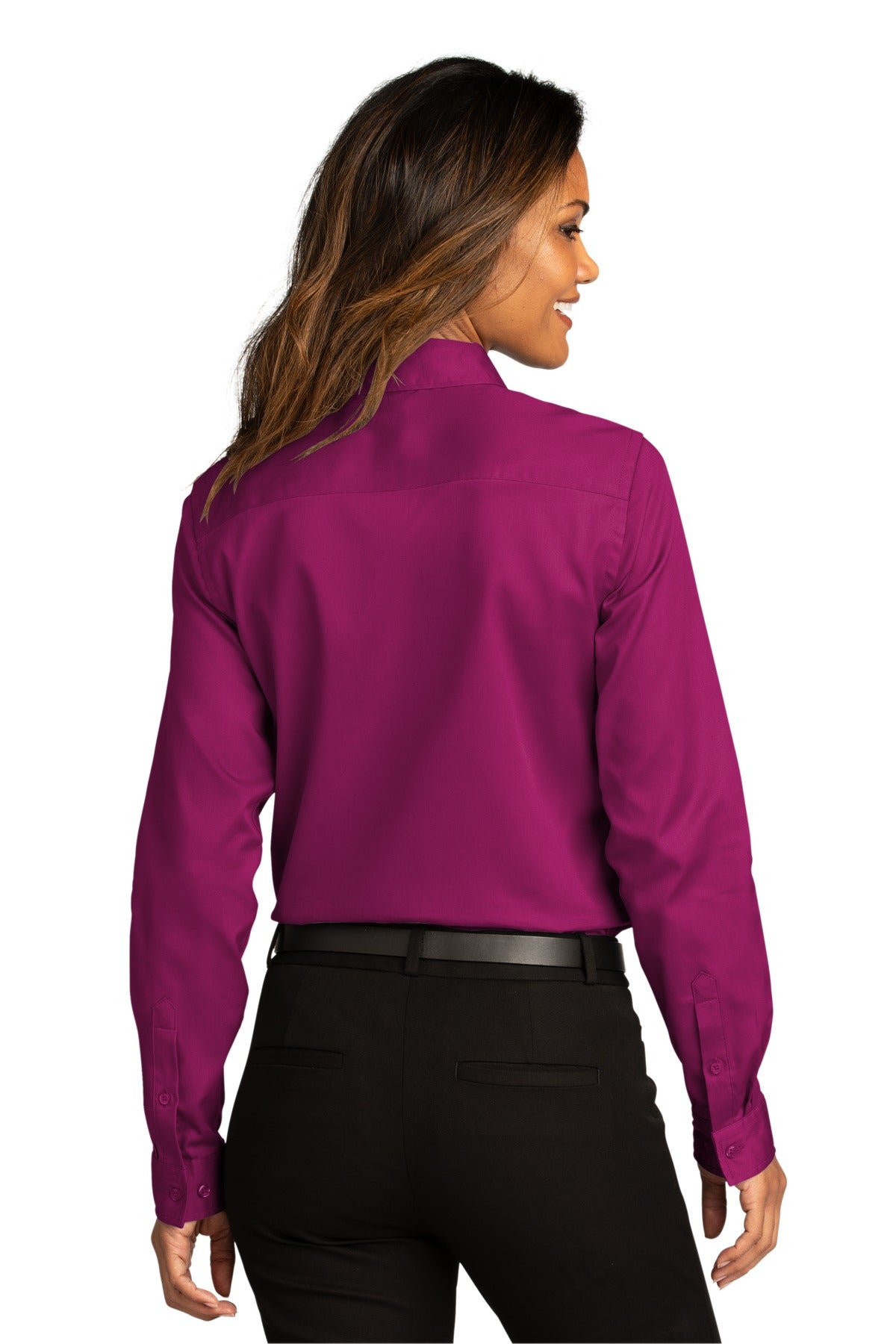 Port Authority Ladies Long Sleeve SuperPro ReactTwill Shirt. LW808 Womens Apparel Shirts & Tops