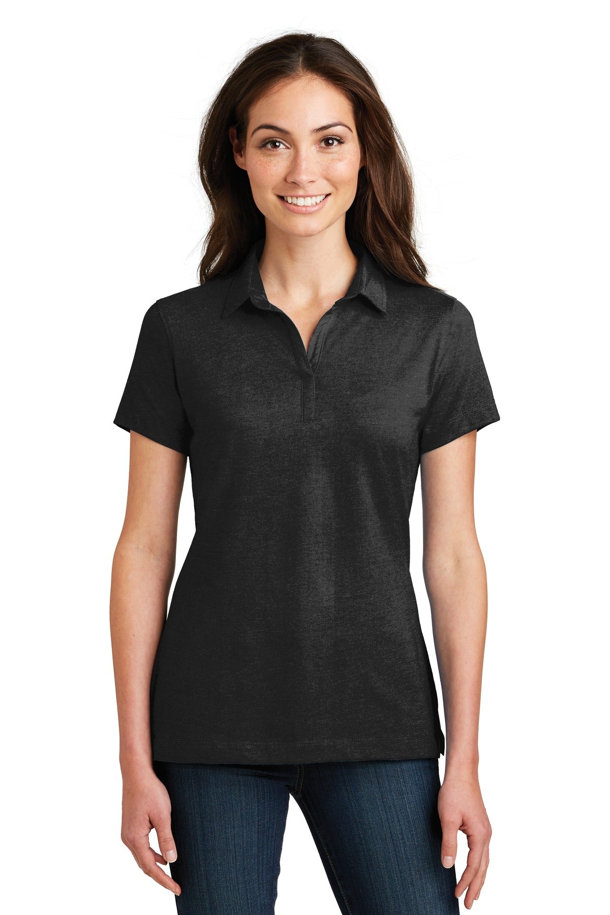 Port Authority Ladies Meridian Cotton Blend Polo. L577 Womens Apparel Shirts & Tops