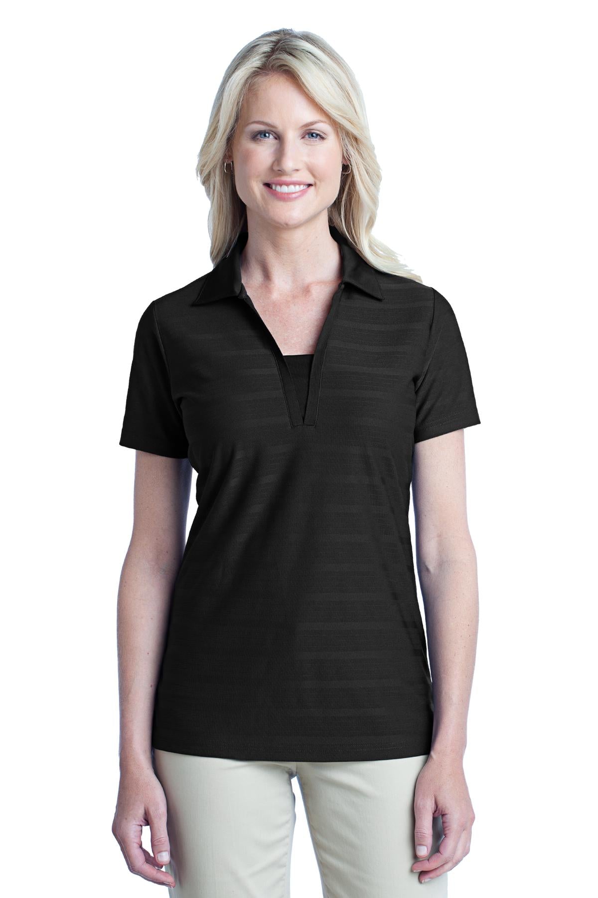 Port Authority Ladies Horizontal Texture Polo. L514 Womens Apparel Shirts & Tops