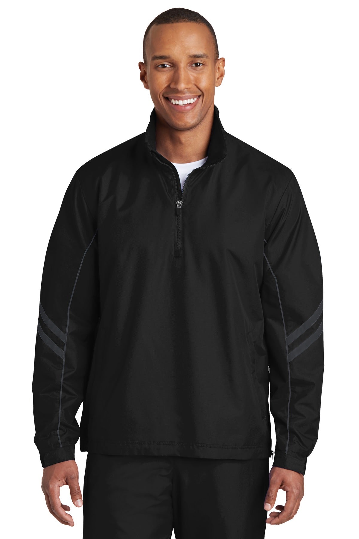 Sport-Tek Men's Shield Ripstop 1/2-Zip Pullover Mens Apparel Jackets & Vests
