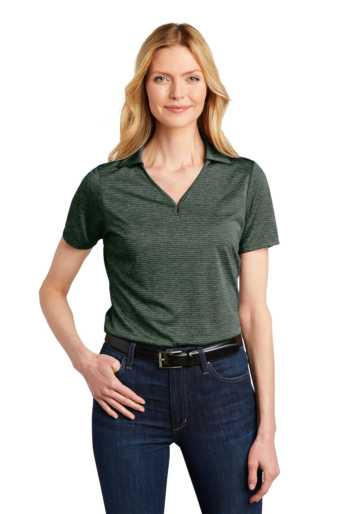 Port Authority Ladies Shadow Stripe Polo. LK585 Womens Apparel Shirts & Tops