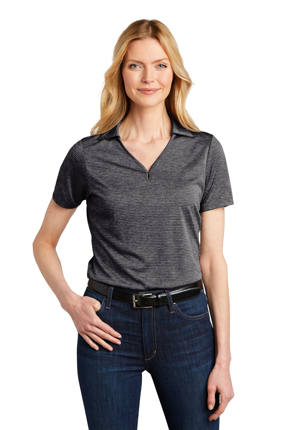 Port Authority Ladies Shadow Stripe Polo. LK585 Womens Apparel Shirts & Tops
