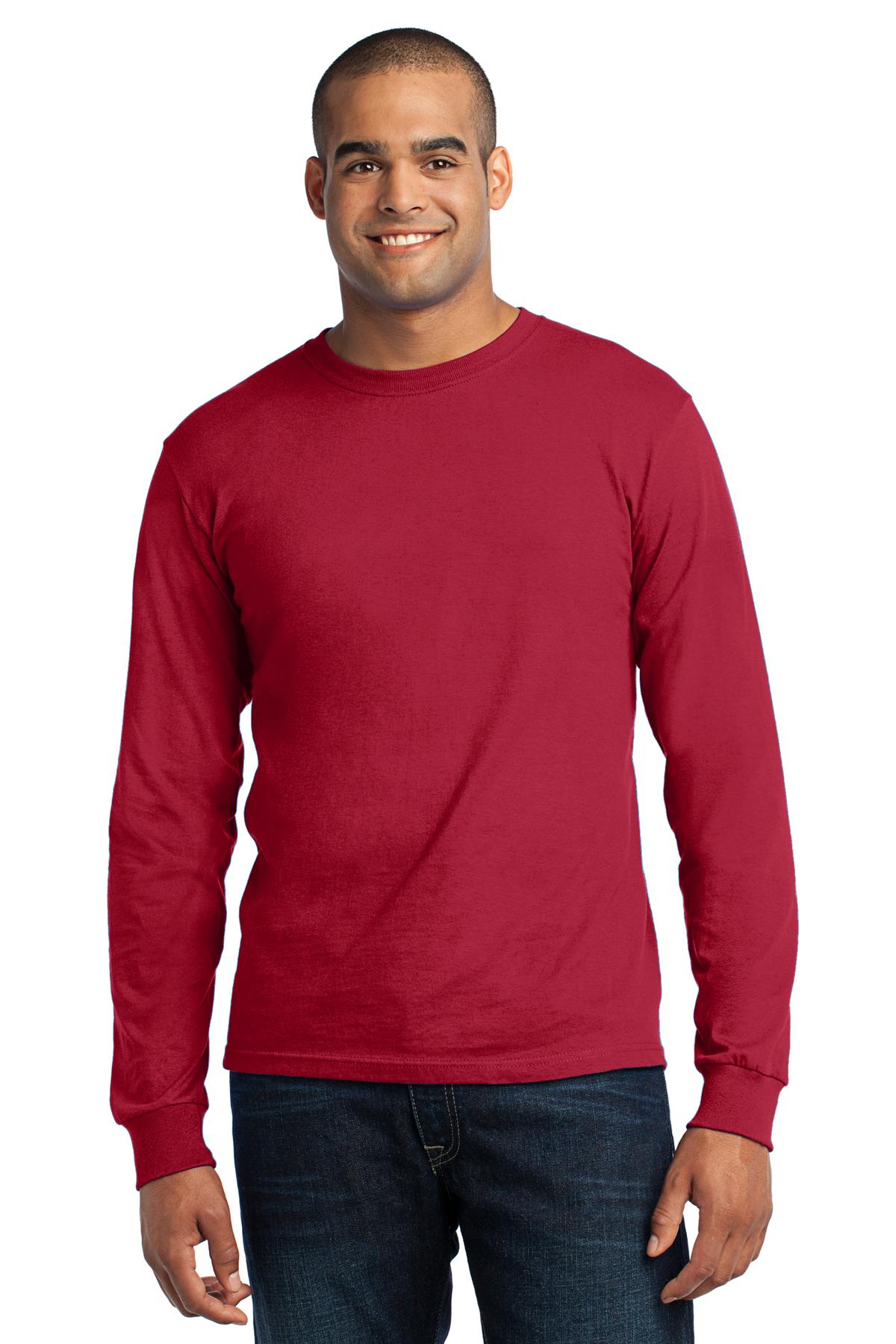 Port & Company - Adult Long Sleeve All-American Tee Mens Apparel Shirts & Tops