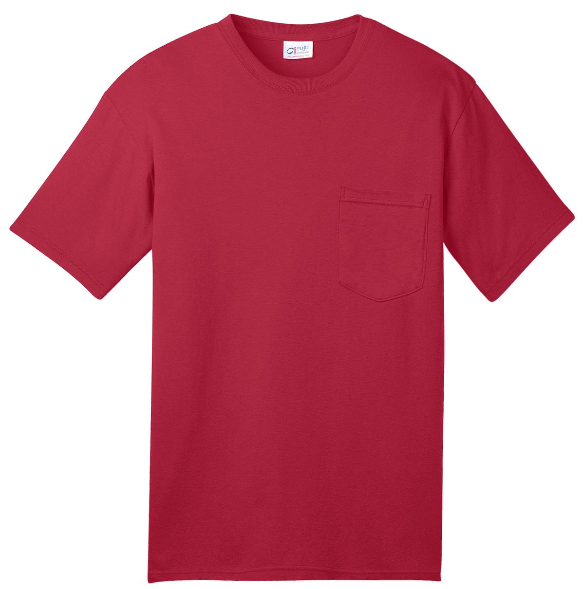 Port & Company - Men's All-American Pocket Tee Mens Apparel Shirts & Tops