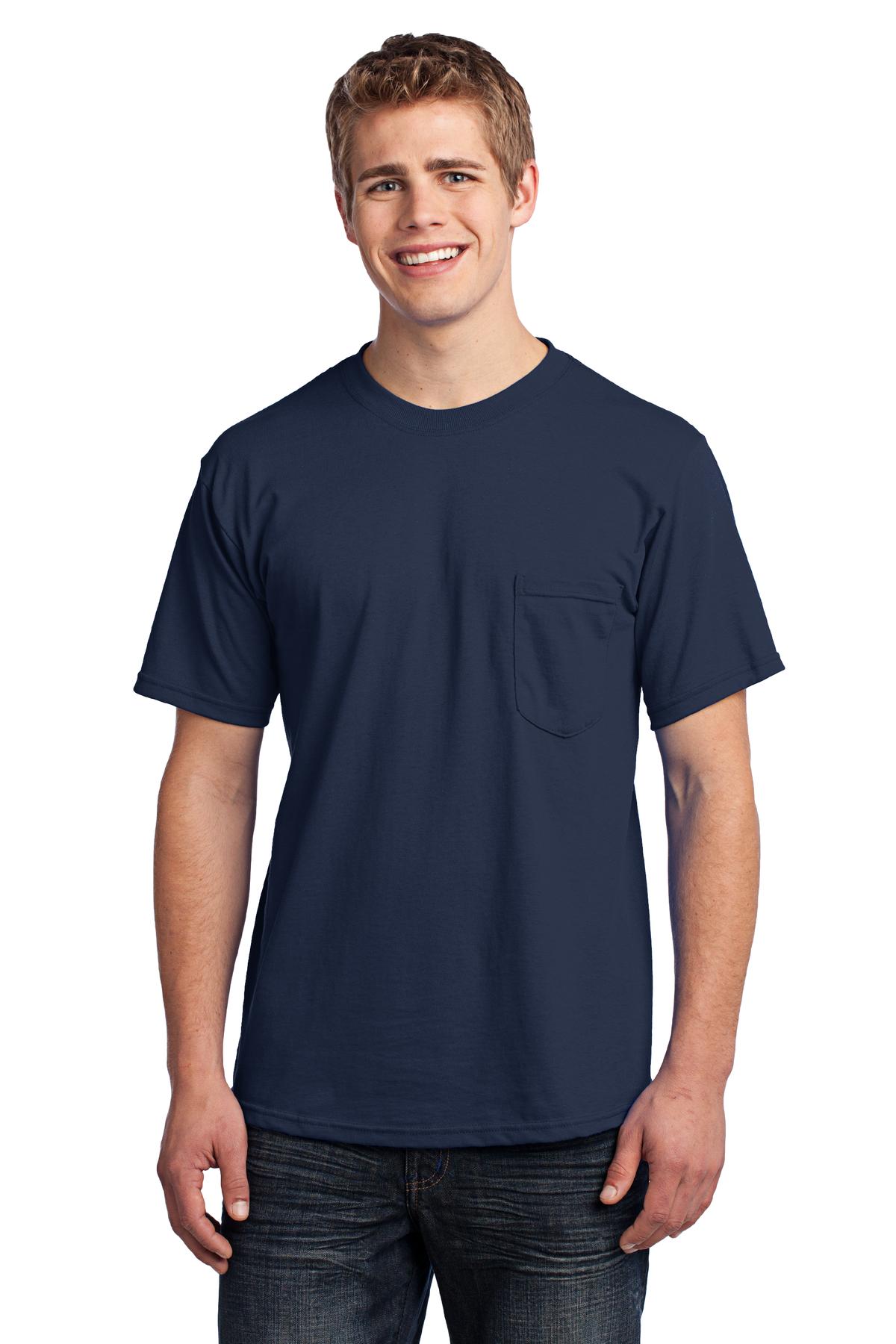 Port & Company - Men's All-American Pocket Tee Mens Apparel Shirts & Tops