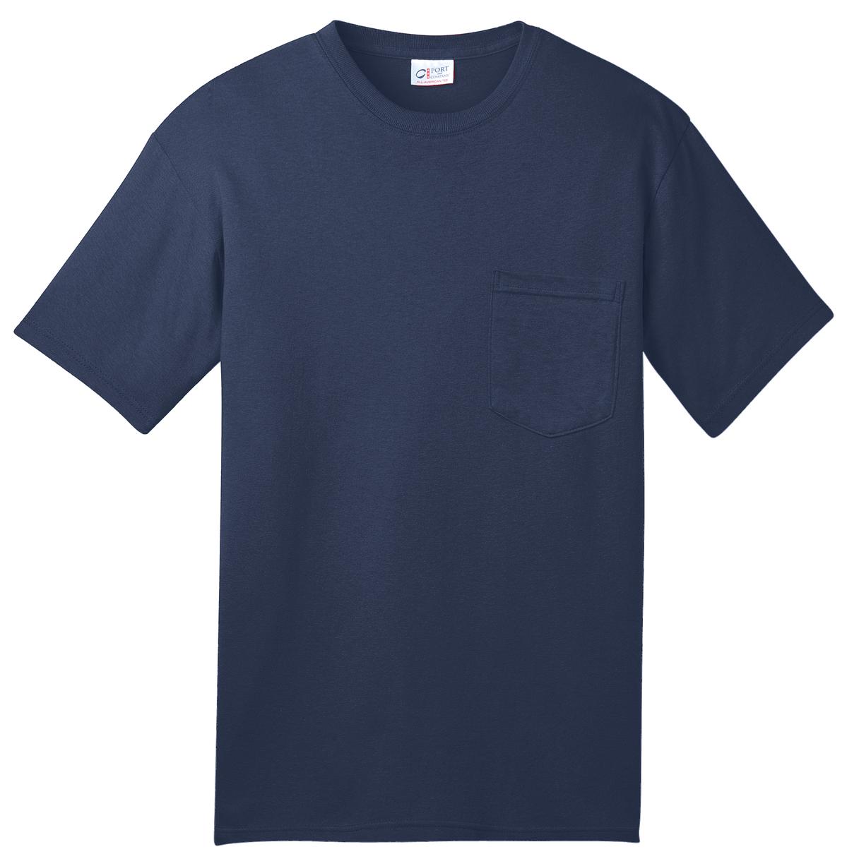 Port & Company - Men's All-American Pocket Tee Mens Apparel Shirts & Tops
