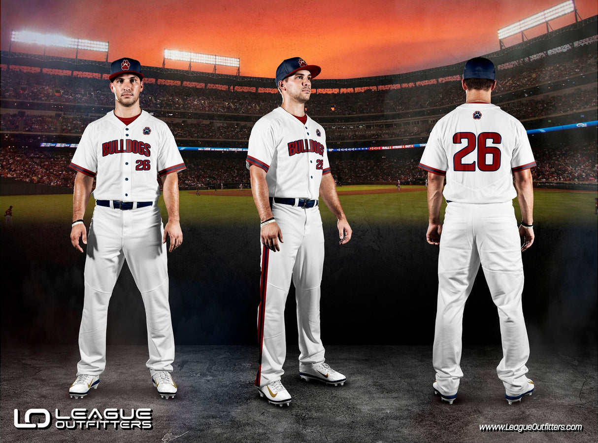 Custom Elite Tackle Twill Full Button Baseball Jersey Team Baseball Jerseys