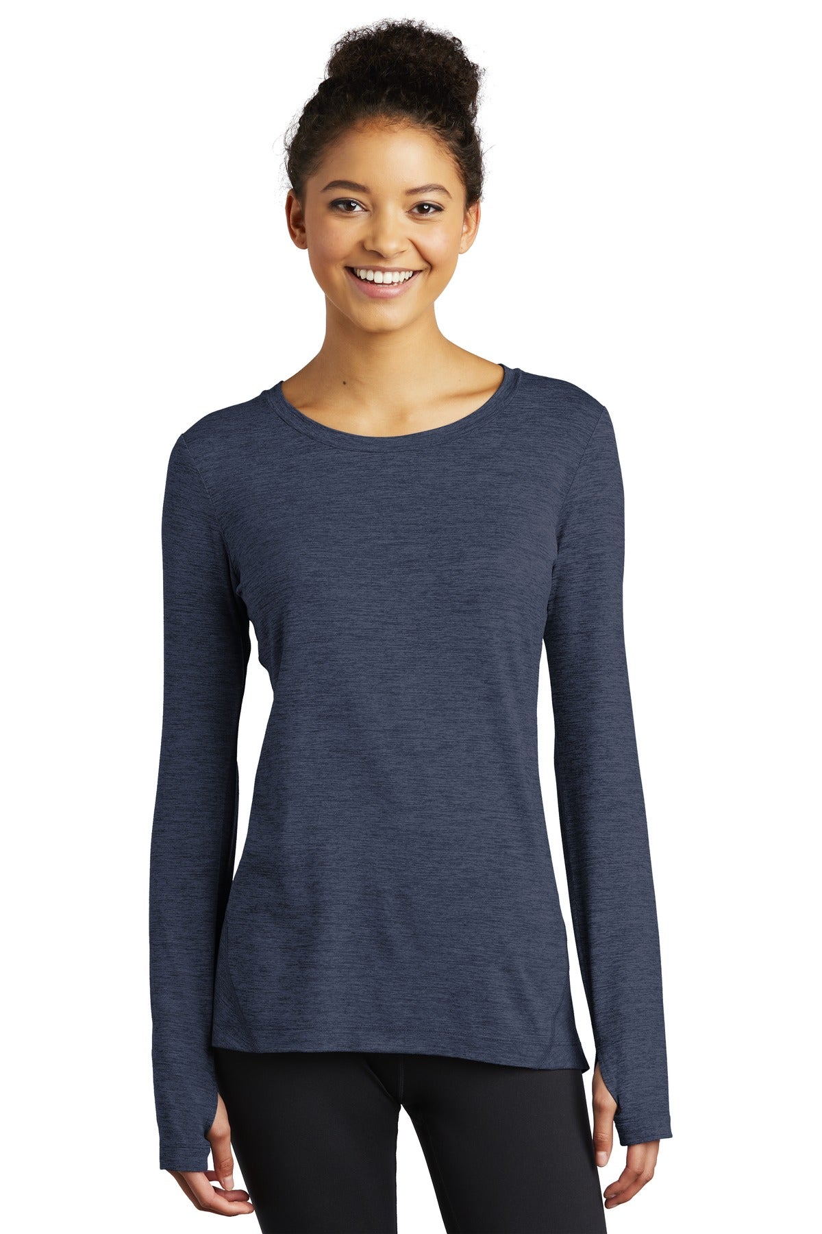 Sport-Tek Women's Exchange 1.5 Long Sleeve Crew LST710 Womens Apparel Shirts & Tops
