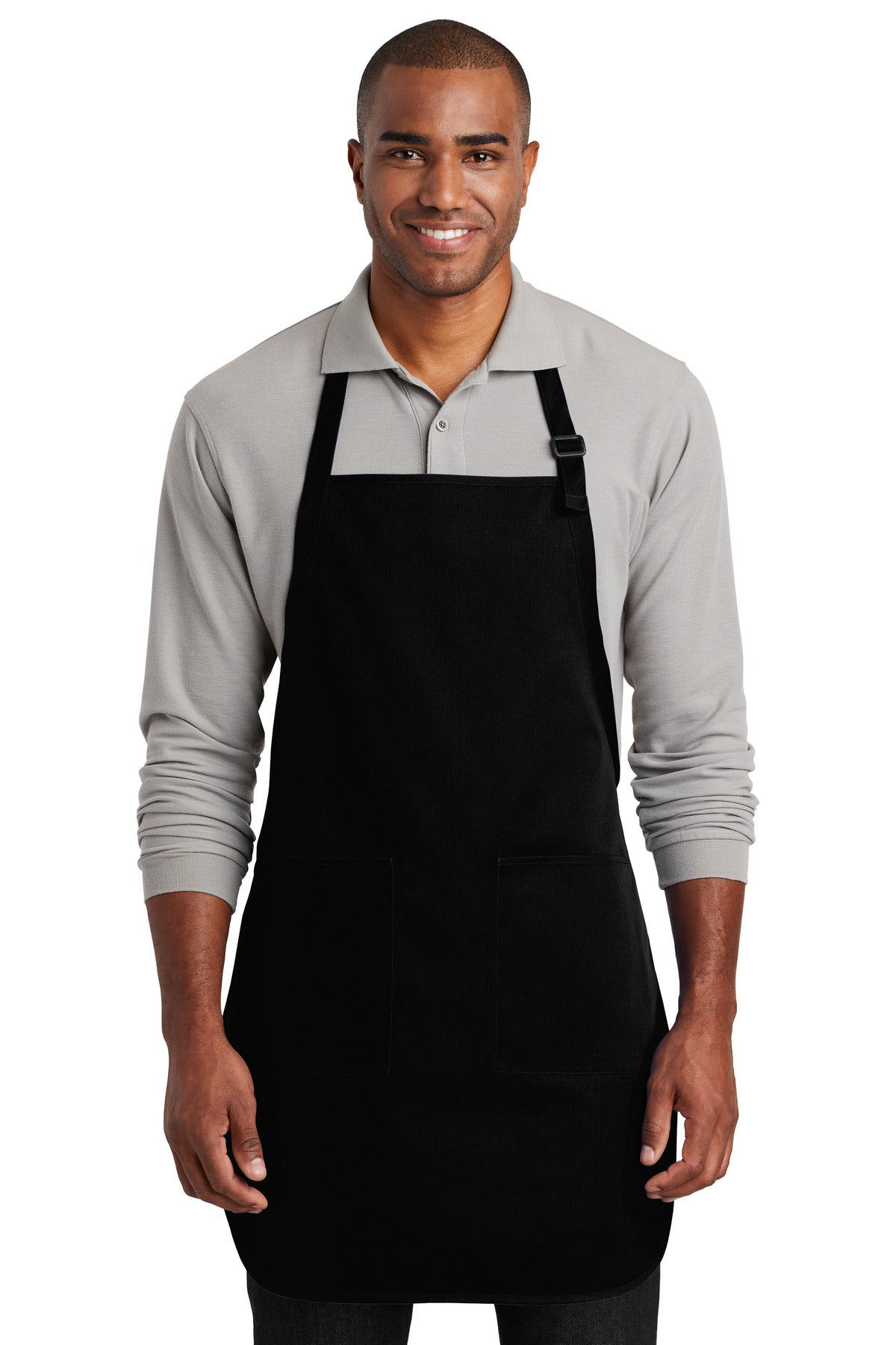 Port Authority Full-Length Two-Pocket Bib Apron. A600 Unisex Accessories Aprons