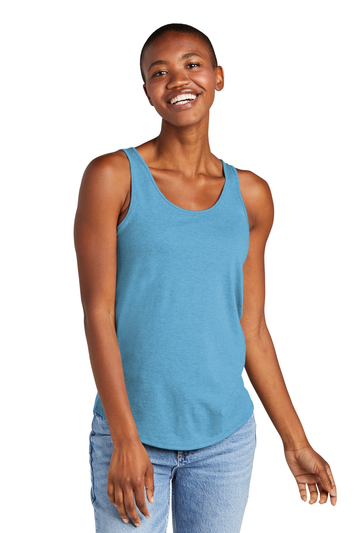 District Women's Perfect Tri Relaxed Tank DT151 Womens Apparel Shirts & Tops