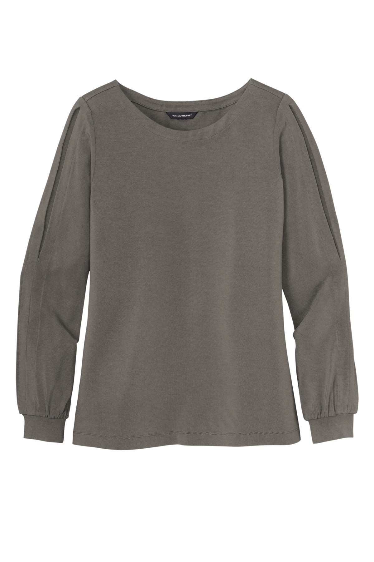 Port Authority Ladies Luxe Knit Jewel Neck Top. LK5600 Womens Apparel Shirts & Tops