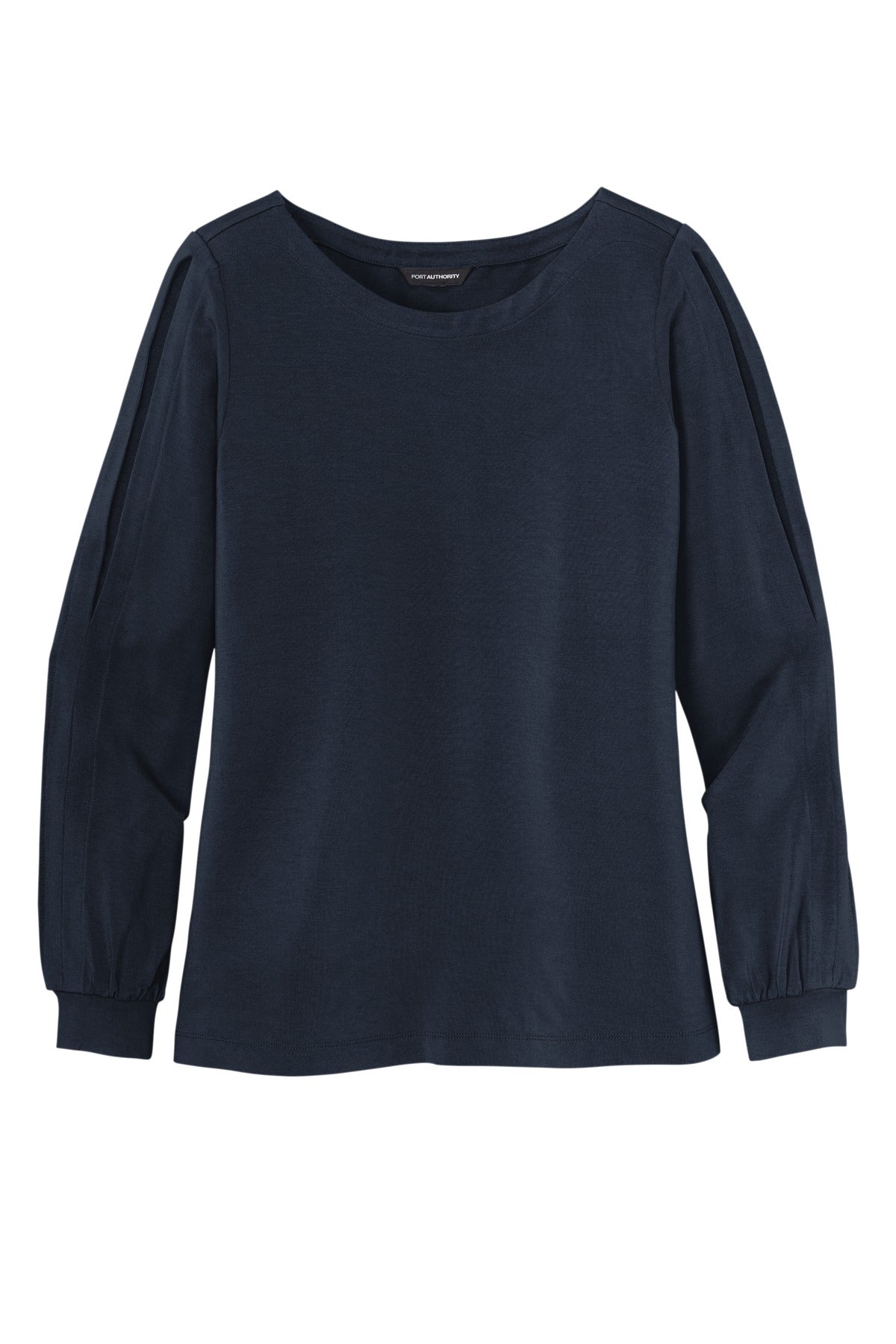 Port Authority Ladies Luxe Knit Jewel Neck Top. LK5600 Womens Apparel Shirts & Tops