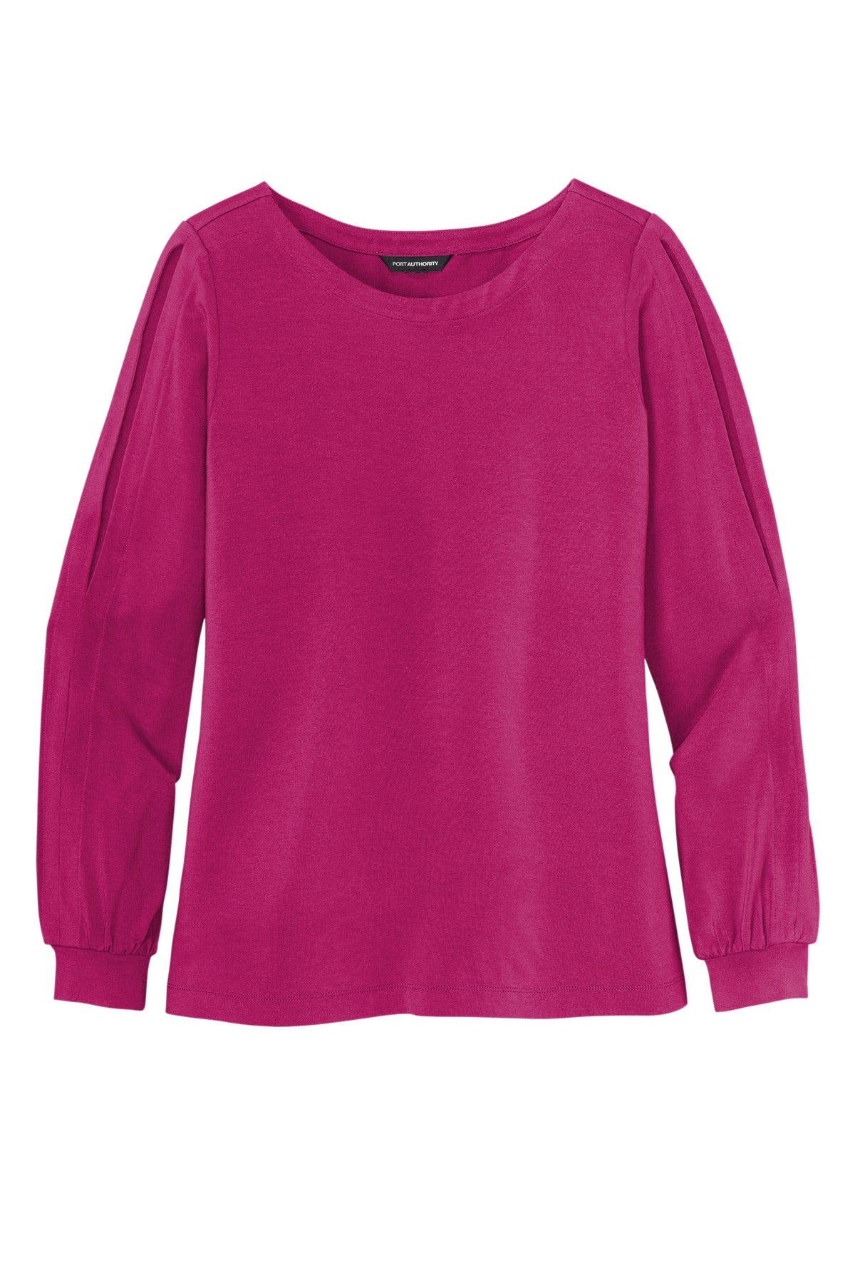 Port Authority Ladies Luxe Knit Jewel Neck Top. LK5600 Womens Apparel Shirts & Tops