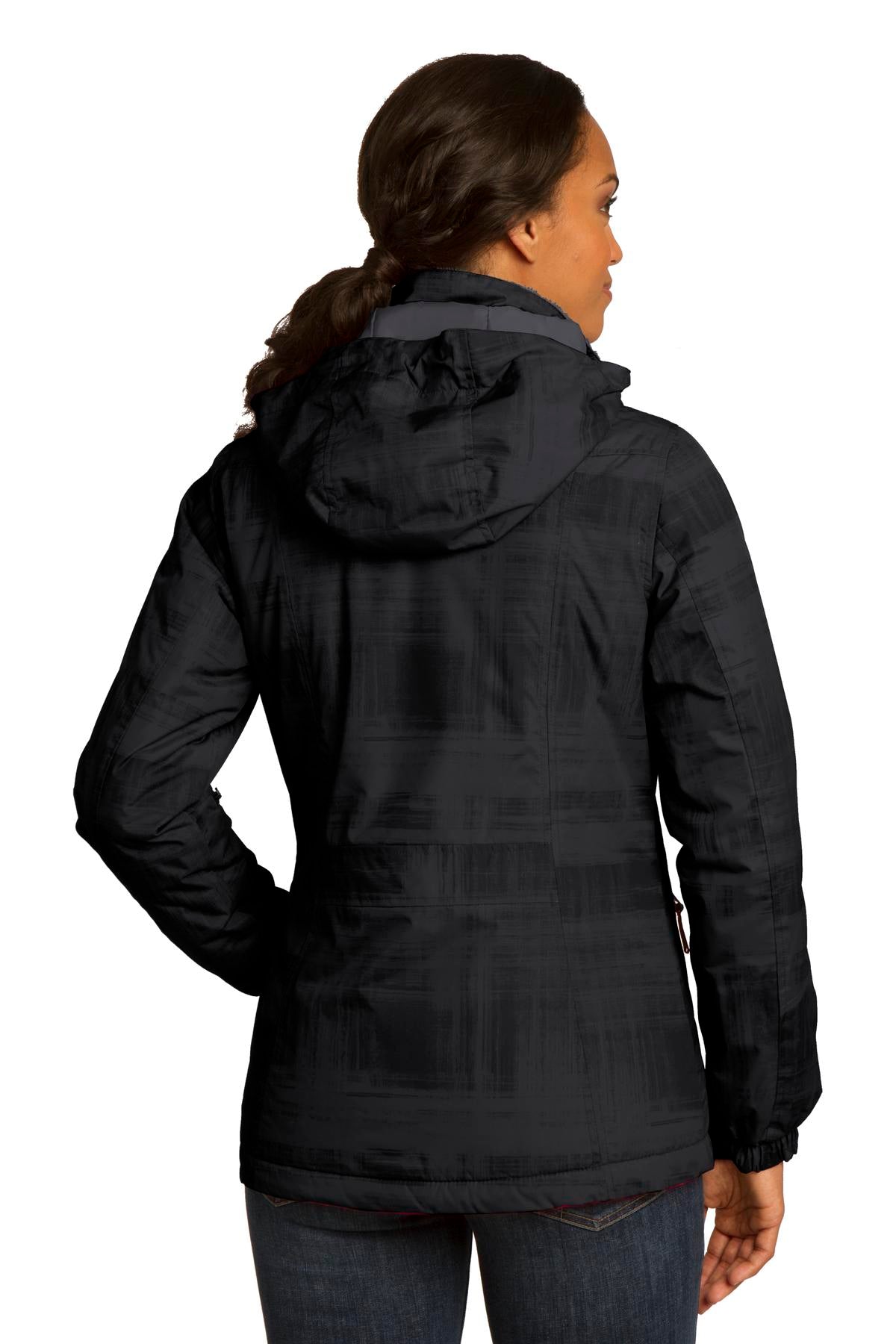 Port Authority Ladies Brushstroke Print Insulated Jacket. L320 Womens Apparel Jackets & Vests