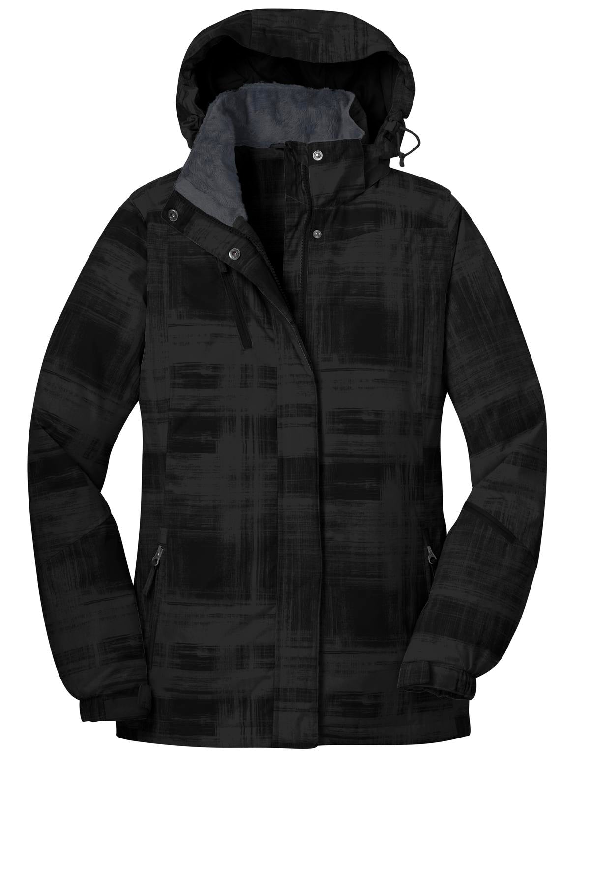 Port Authority Ladies Brushstroke Print Insulated Jacket. L320 Womens Apparel Jackets & Vests