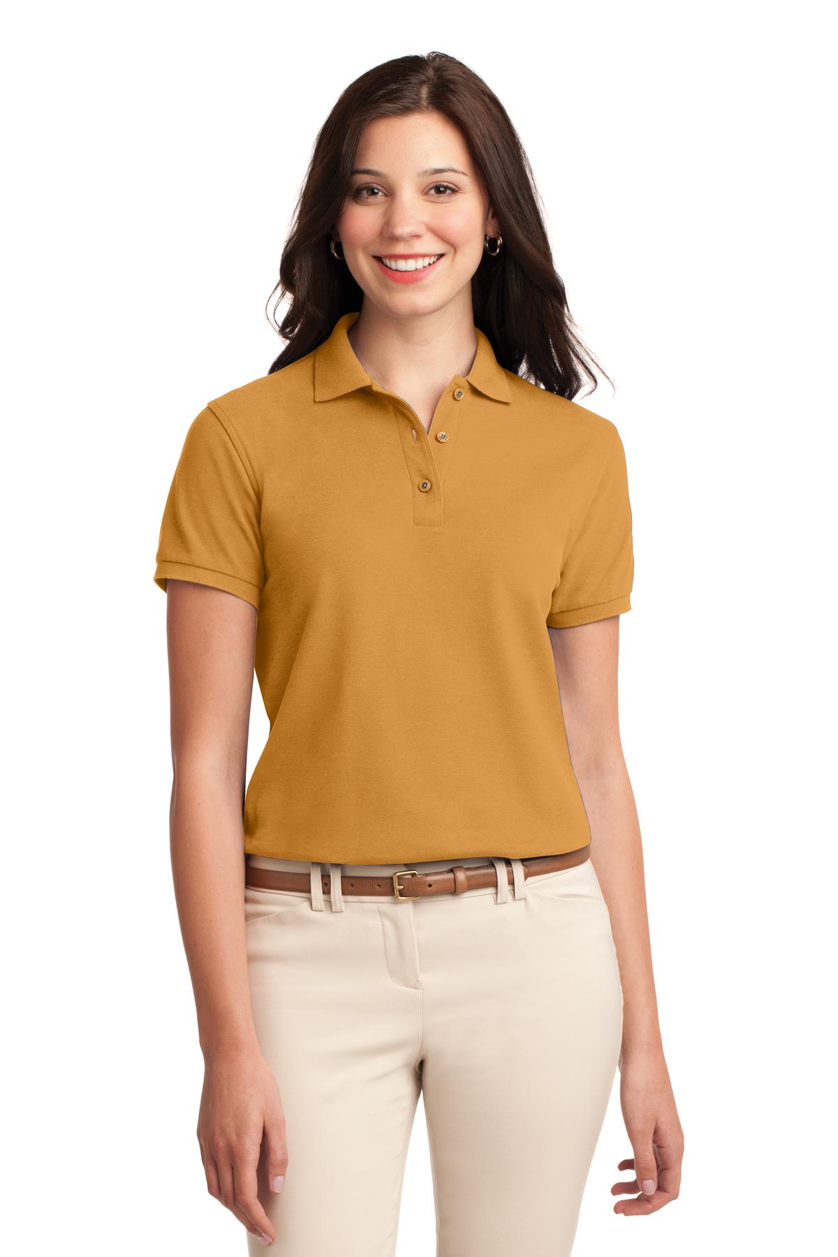 Port Authority Women's Silk Touch Polo. L500 1 of 4 Womens Apparel Shirts & Tops