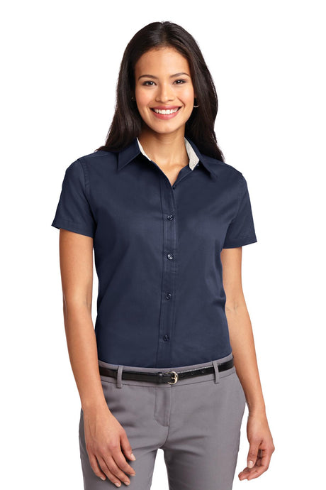 Port Authority Women's Short Sleeve Easy Care Shirt. L508 2 of 3 Womens Apparel Shirts & Tops