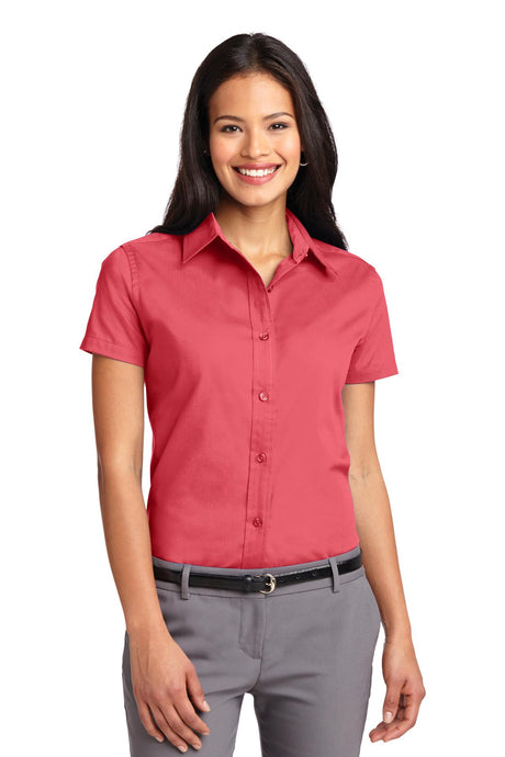 Port Authority Women's Short Sleeve Easy Care Shirt. L508 2 of 3 Womens Apparel Shirts & Tops