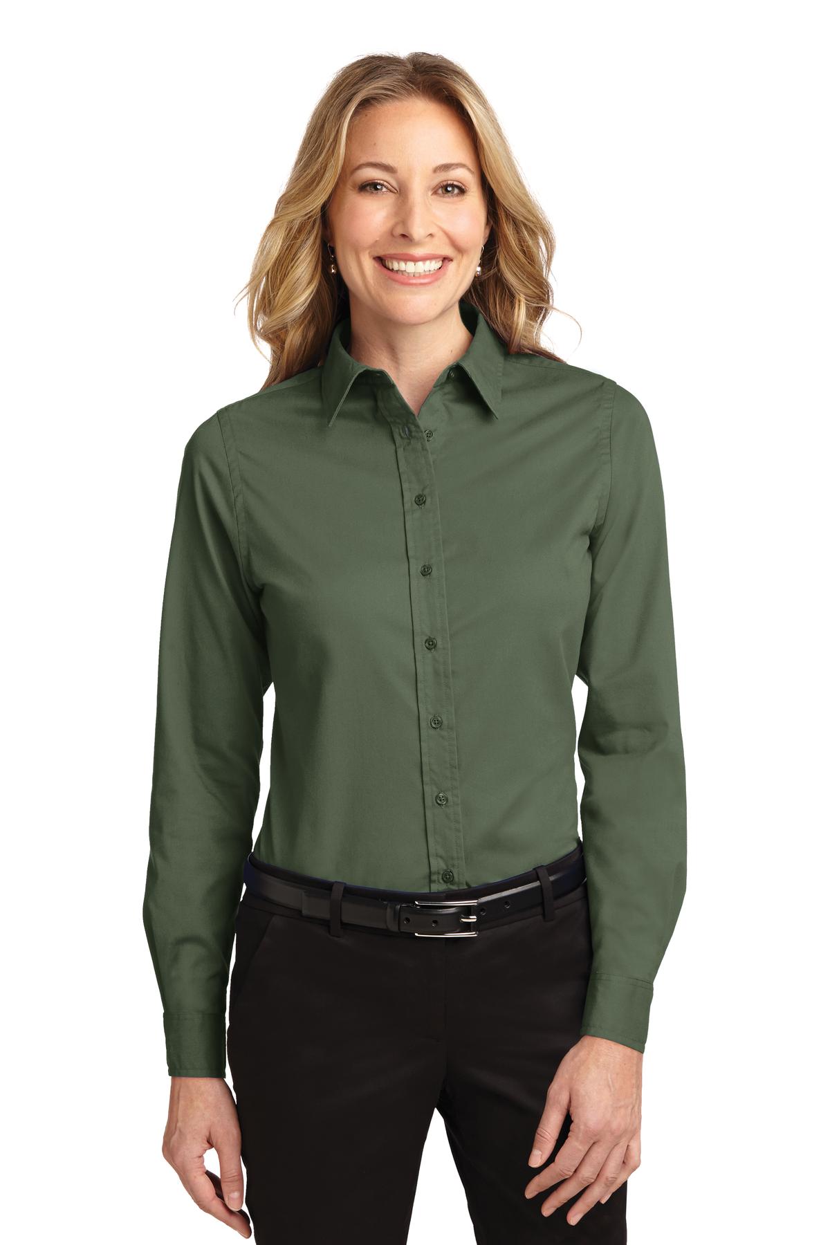 Port Authority Women's Long Sleeve Easy Care Shirt. L608 2 of 3 Womens Apparel Shirts & Tops