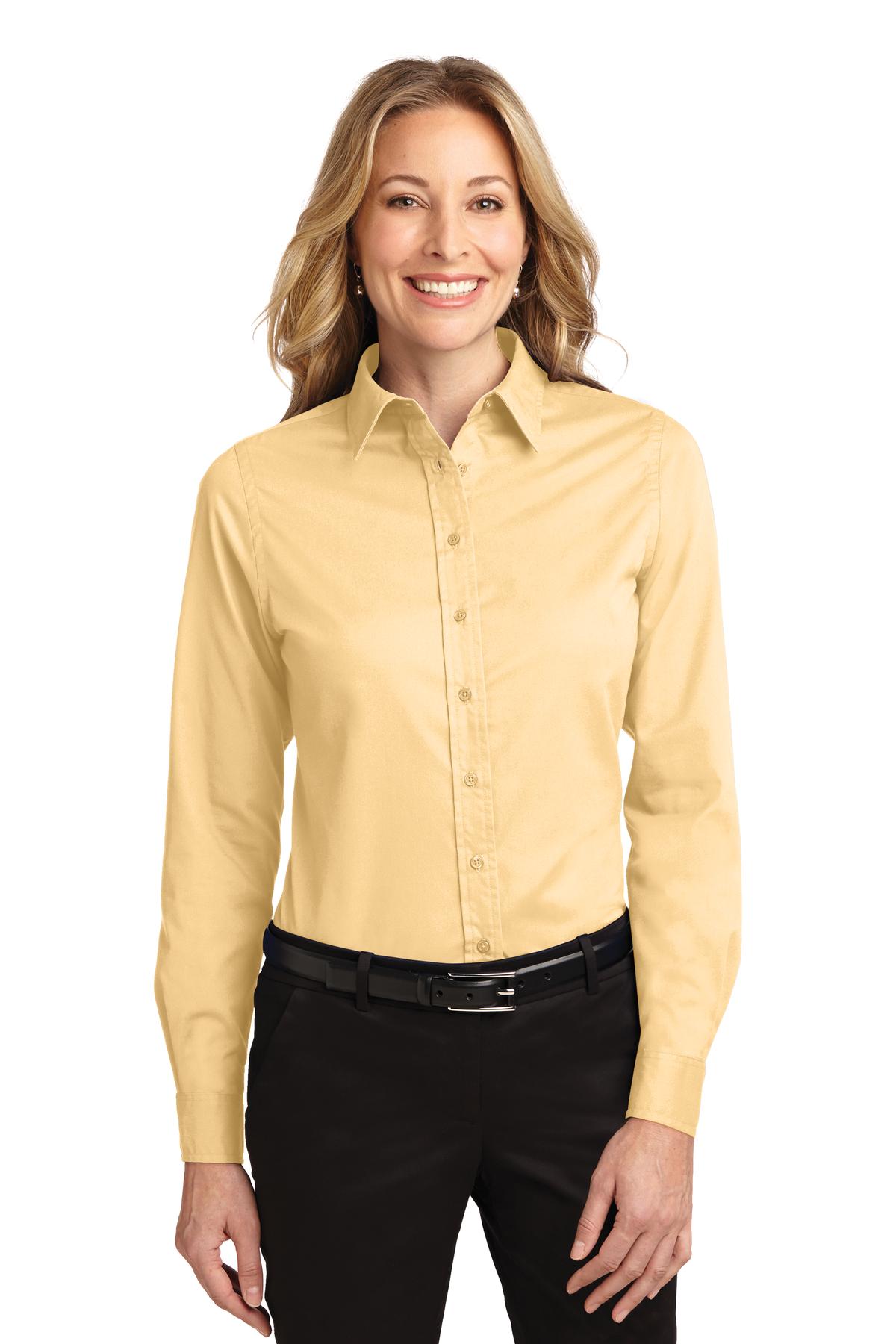 Port Authority Ladies Long Sleeve Easy Care Shirt. L608 3 of 3 Womens Apparel Shirts & Tops