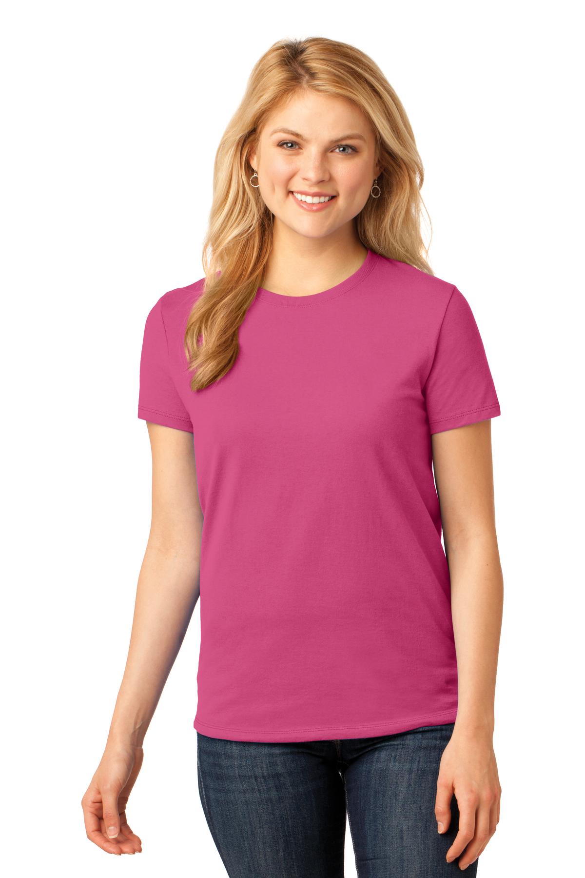 Port & Company Women's Core Cotton Tee. LPC54 3 of 3 Womens Apparel Shirts & Tops