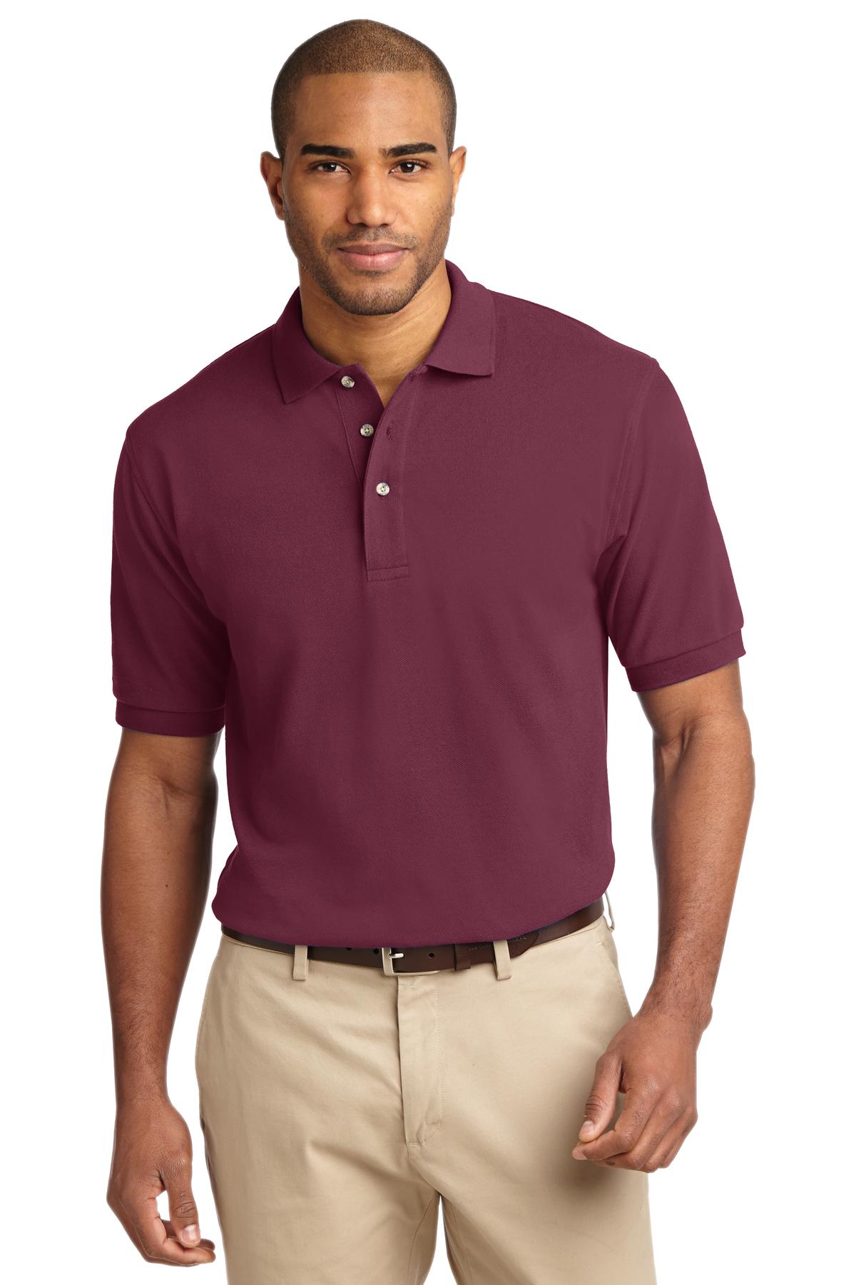 Port Authority Heavyweight Cotton Pique Polo. K420 Mens Apparel Shirts & Tops