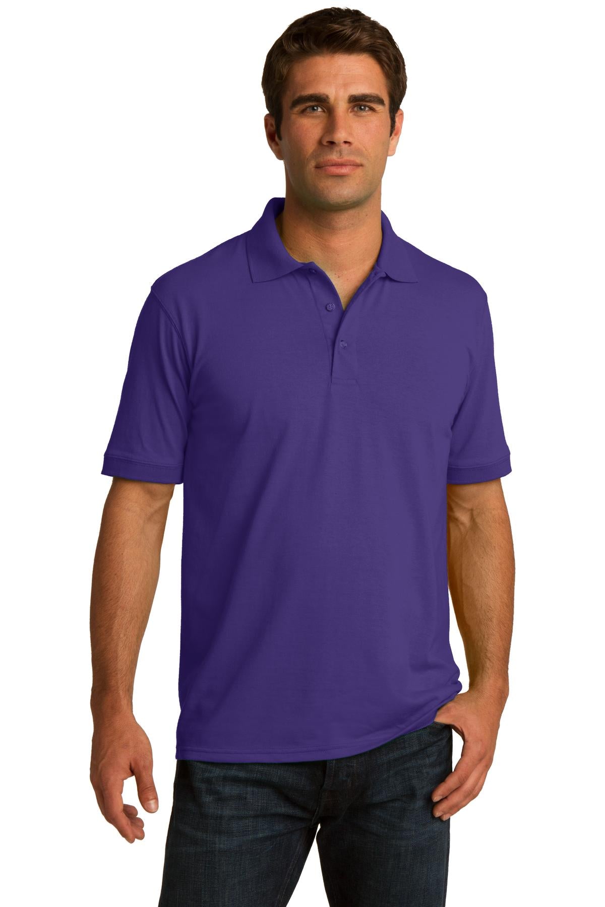 Port & Company Men's Core Blend Jersey Knit Polo 2 of 3 Mens Apparel Shirts & Tops