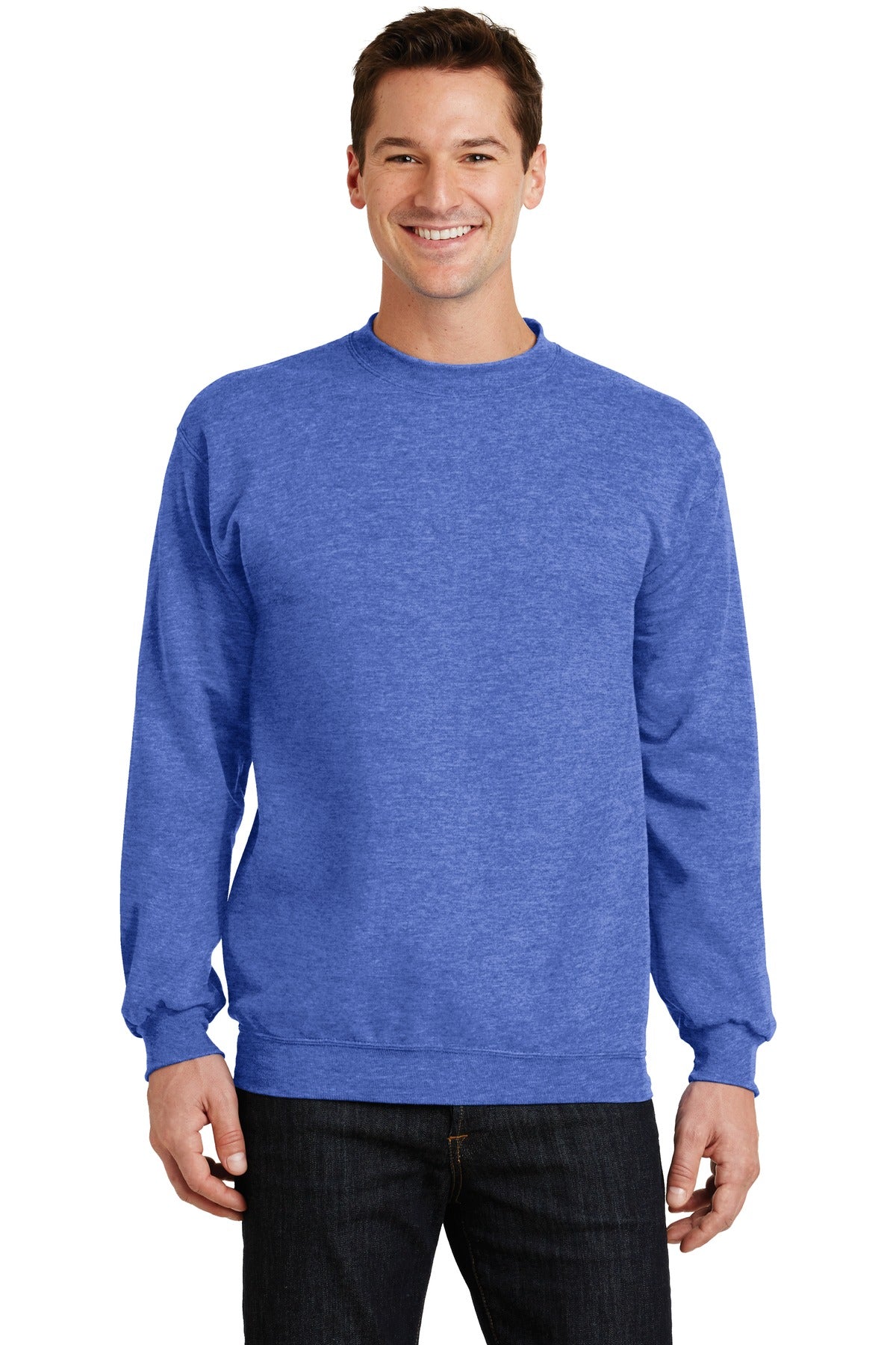 Port & Company Men's Core Fleece Crewneck Sweatshirt. PC78 1of2 Mens Apparel Sweatshirts & Fleece