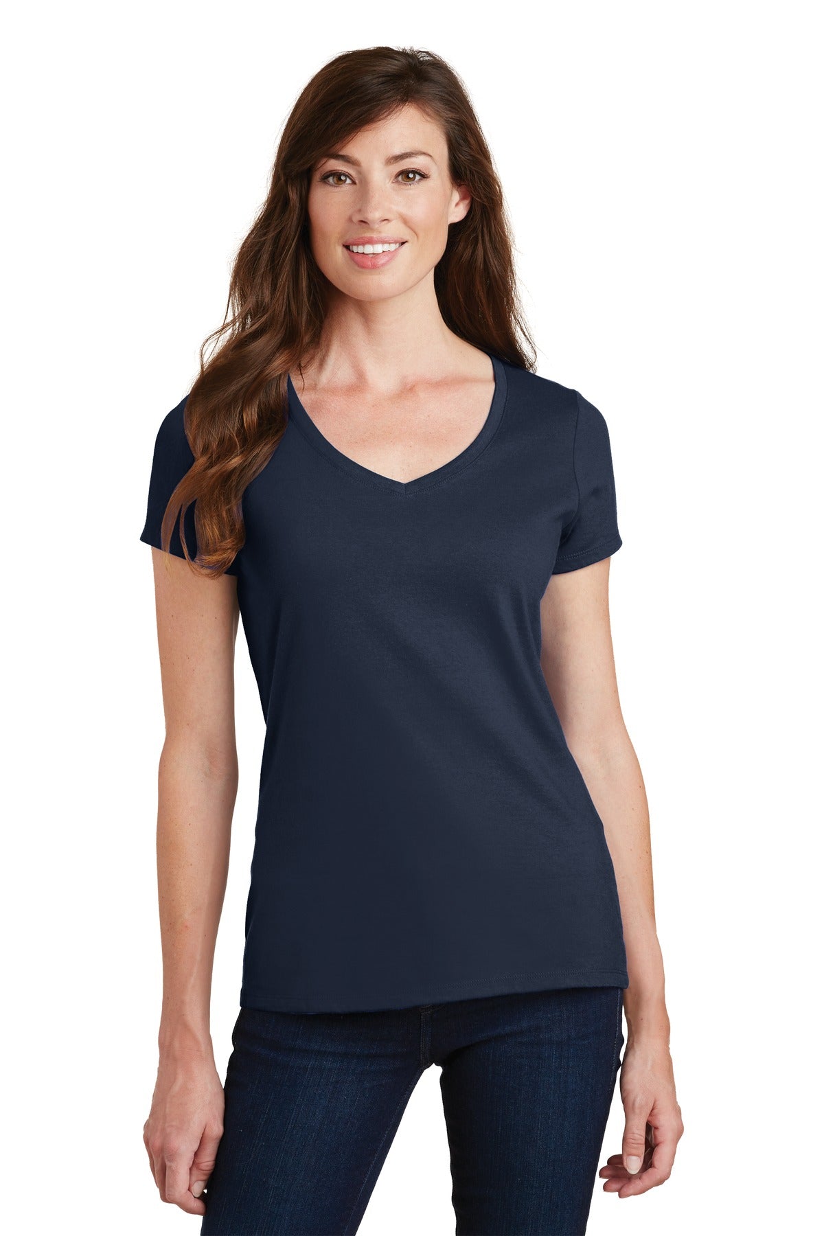 Port & Company - Women's Fan Favorite V-Neck Tee LPC450V 2 of 2 Womens Apparel Shirts & Tops